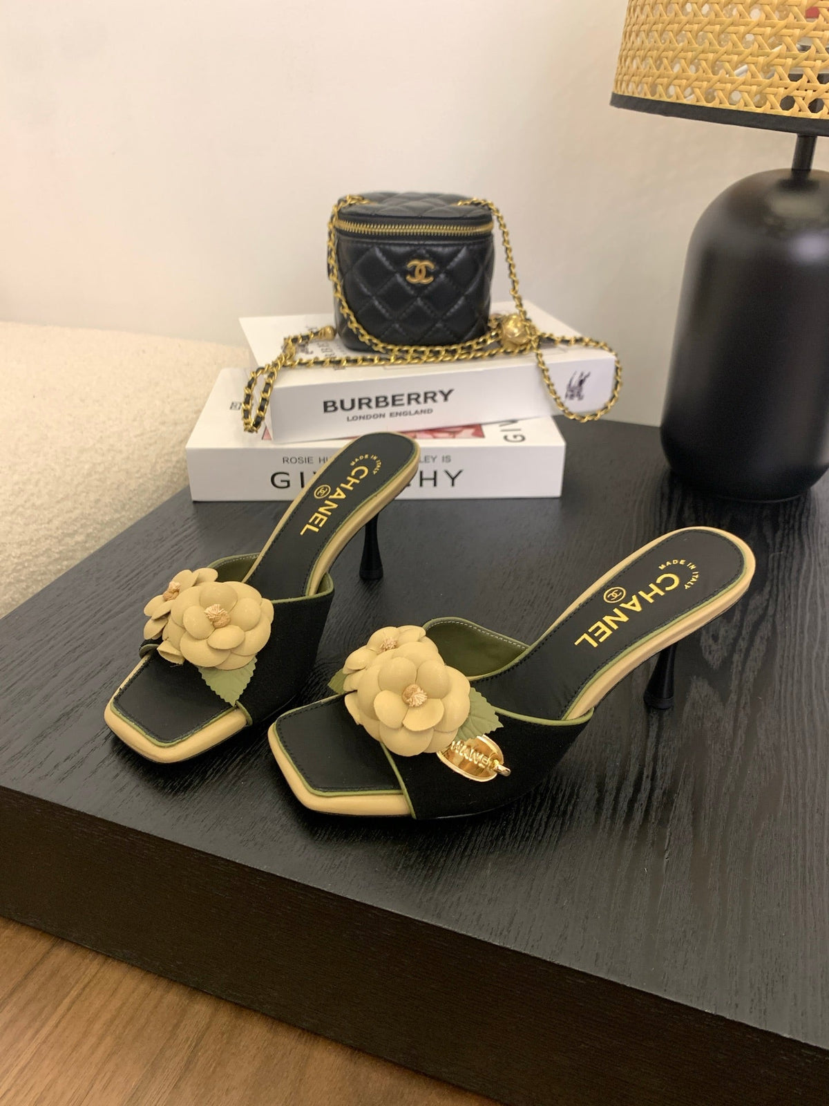 CC 25 Mules Green Black Lambskin 288773