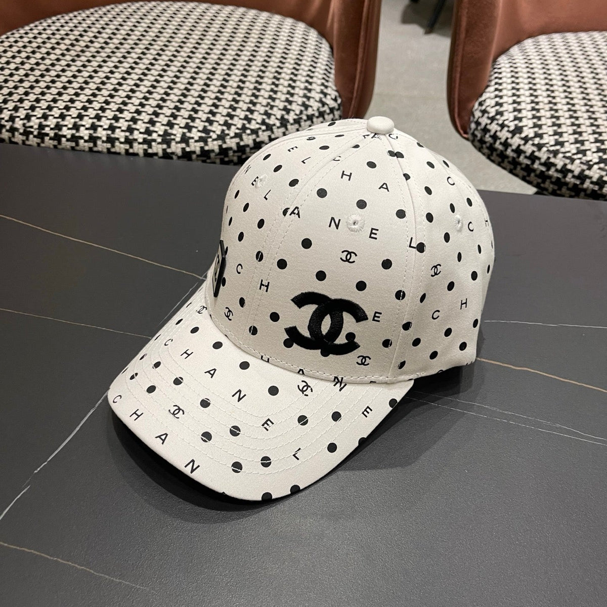 Chanel 2026 Polka Dot Baseball Cap 566030