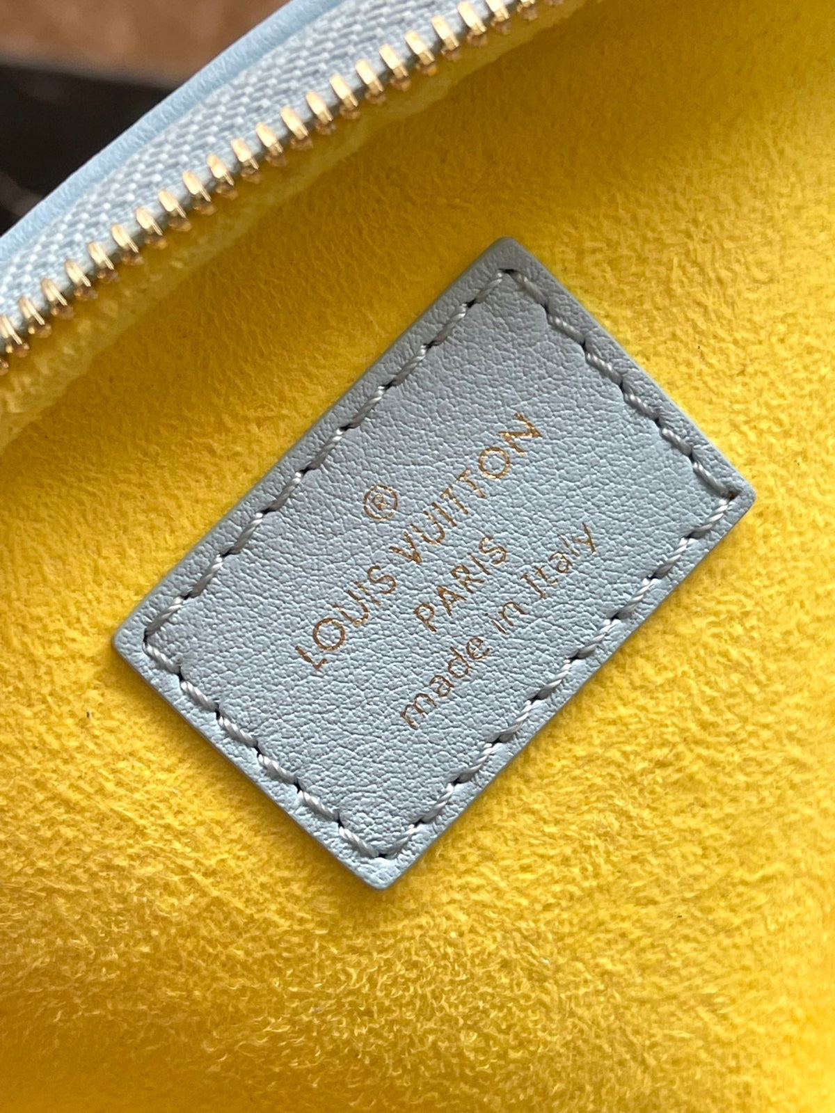 MINI BUMBAG 17 IN SKY YELLOW MONOGRAM CALFSKIN GOLD HARDWARE