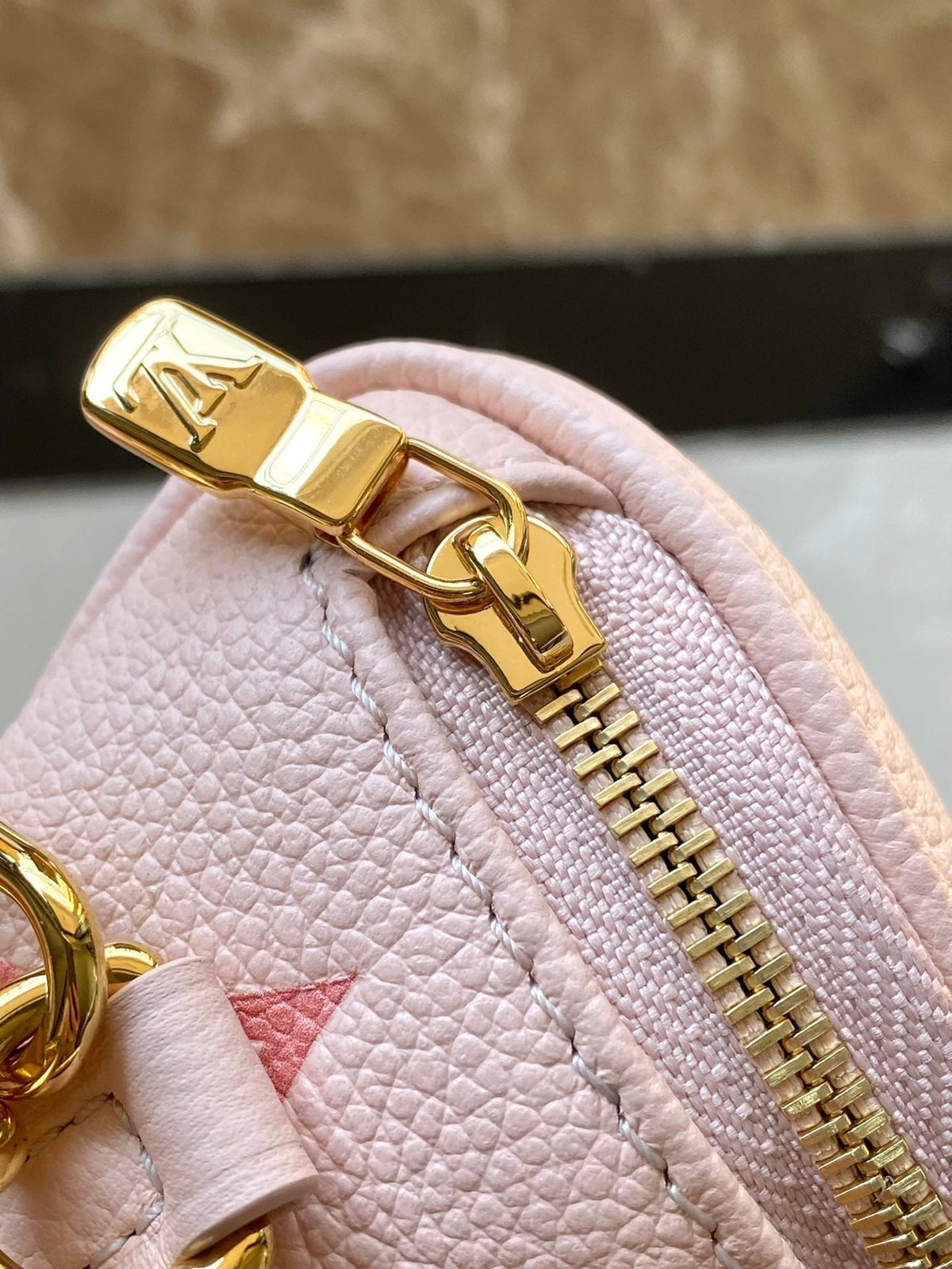 MINI BUMBAG 17 IN GRADIENT PINK MONOGRAM EMPREINTE LEATHER GOLD HARDWARE
