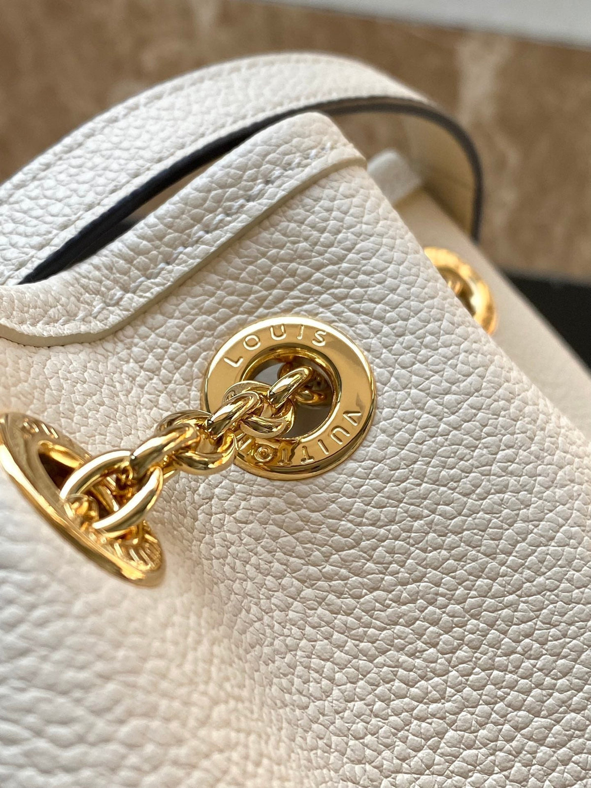 BUNDLE 28 IN CREAM MONOGRAM EMPREINTE LEATHER GOLD HARDWARE