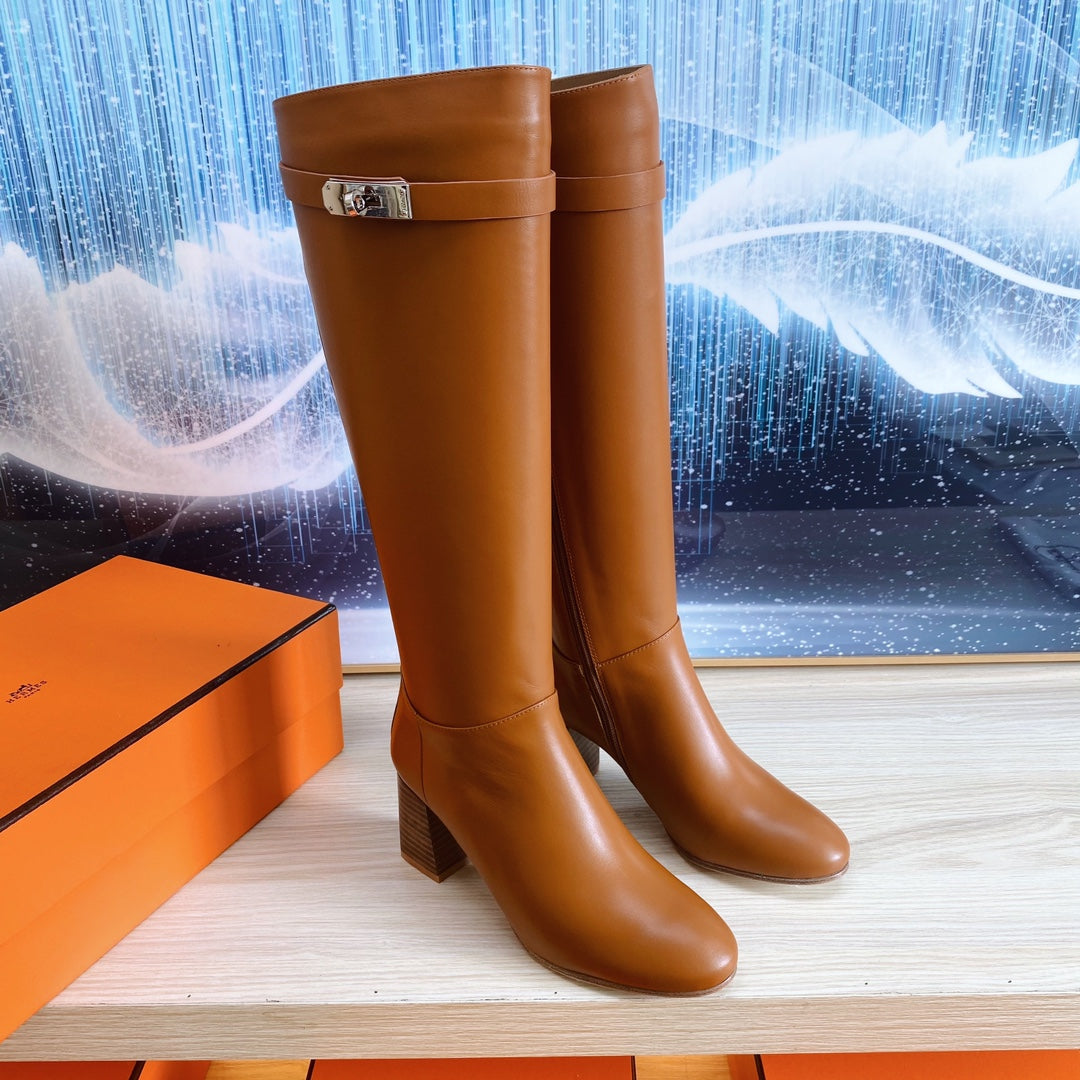 HM Jumping Boot 70MM In Brown Cowhide 987552