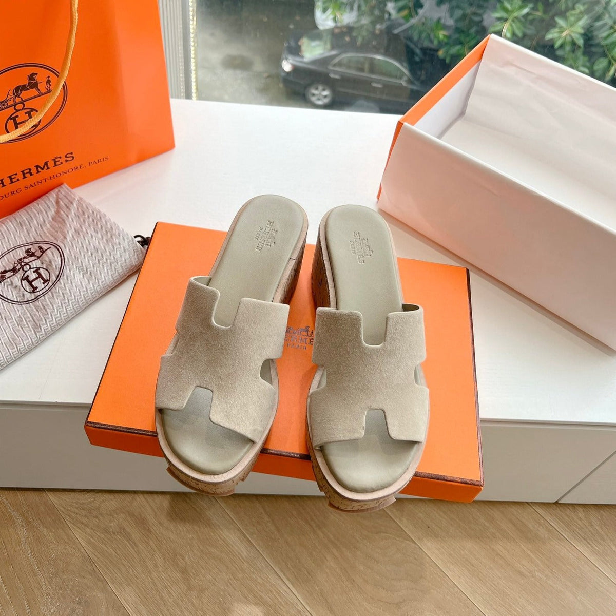 EZE 65 SANDAL CREAM SUEDE