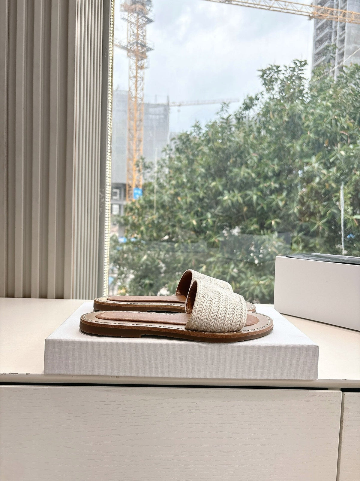 CELINE Slippers Beige Sedge 285987