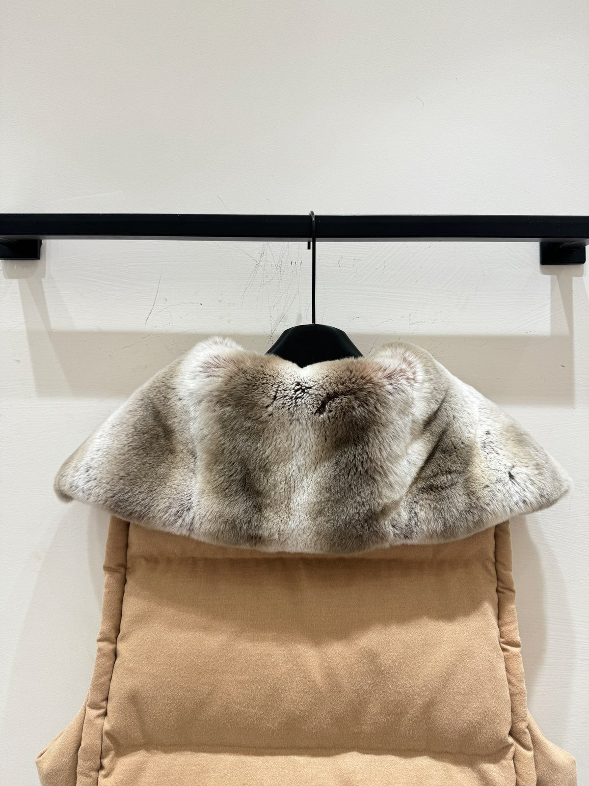 LP 25 Vest Light Brown Gray Fur Cashmere Wool 310255