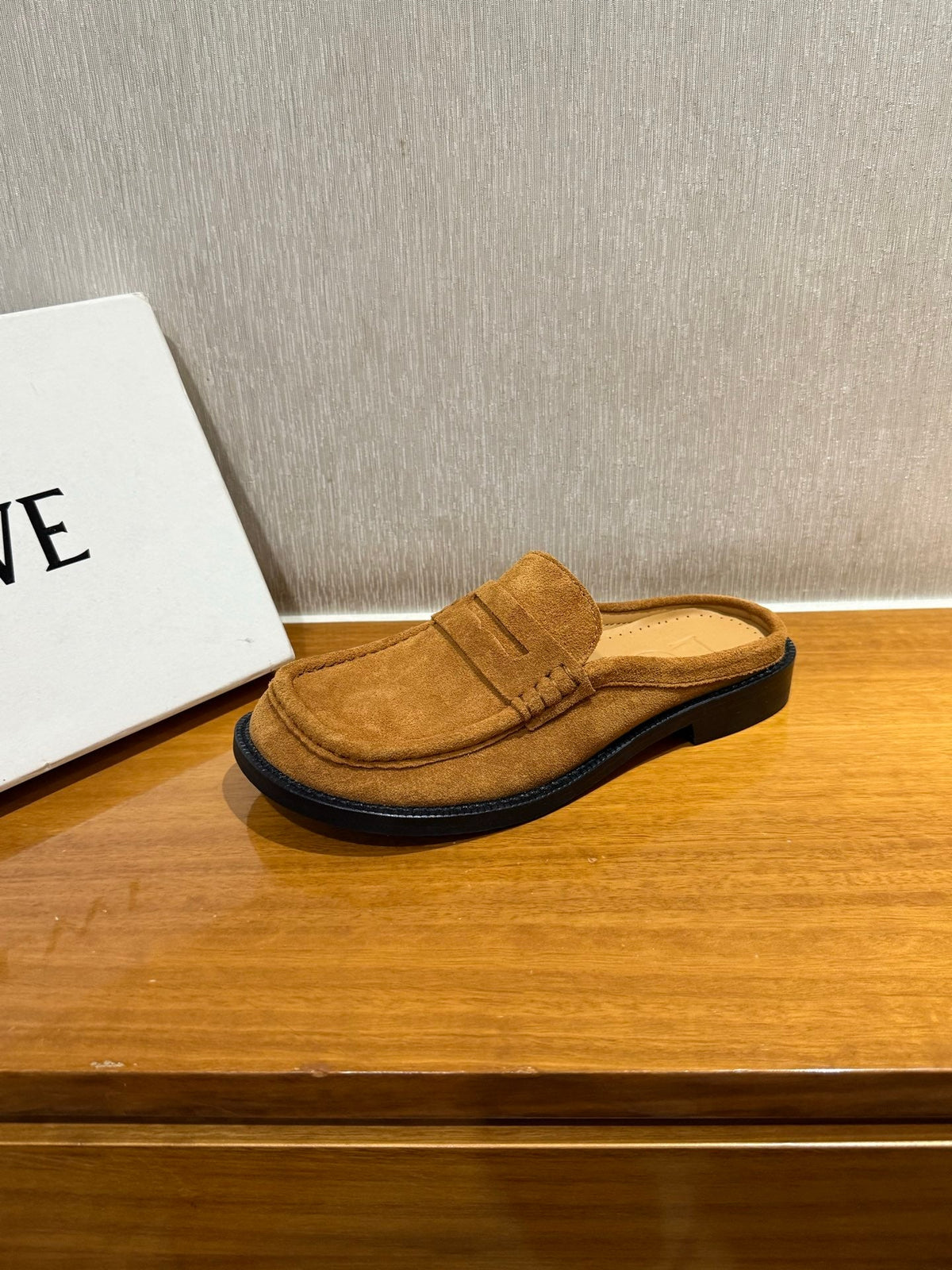 Loewe Campo Mule Light Brown Slide Suede