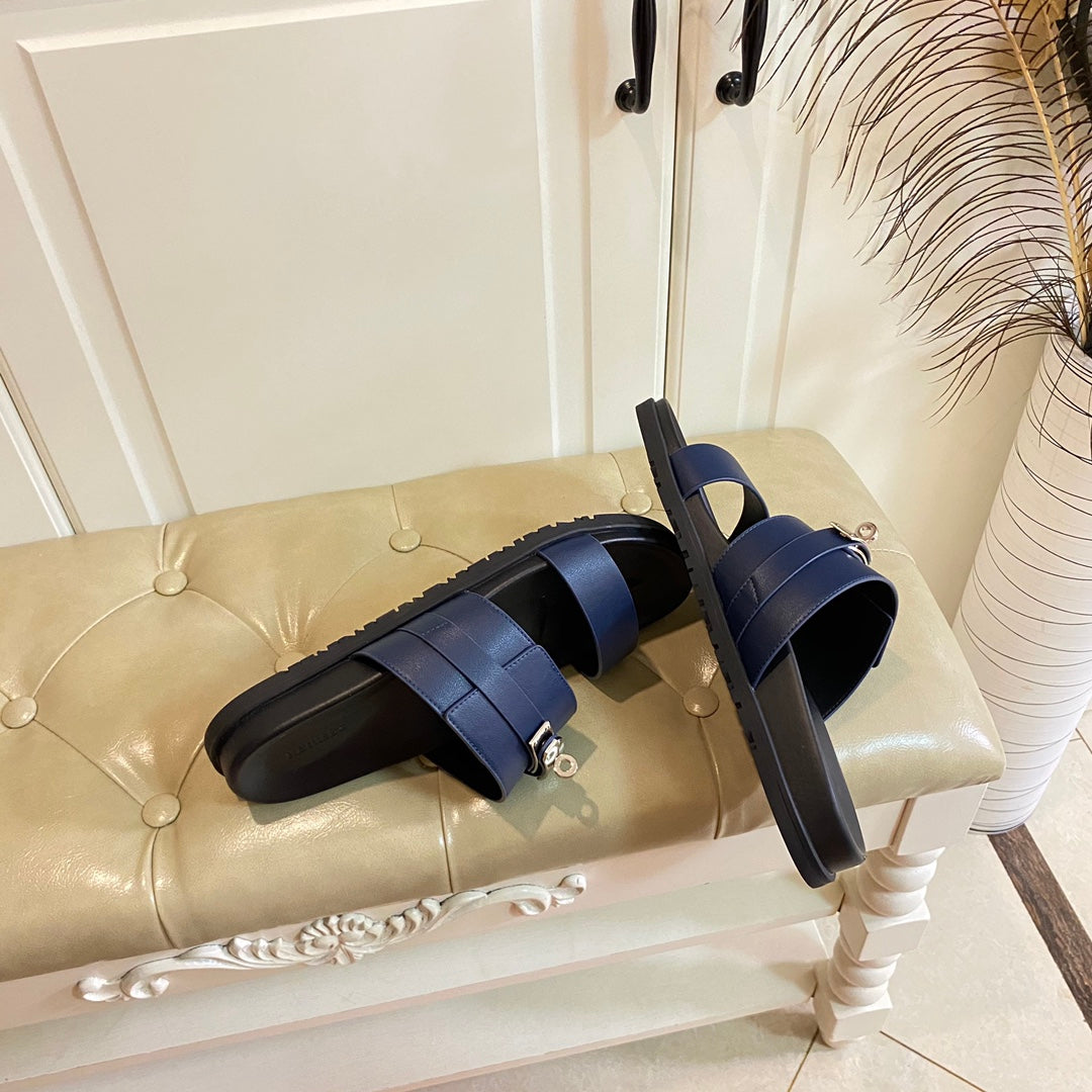 HM Jackson Sandal Charcoal Blue Calfskin 958049
