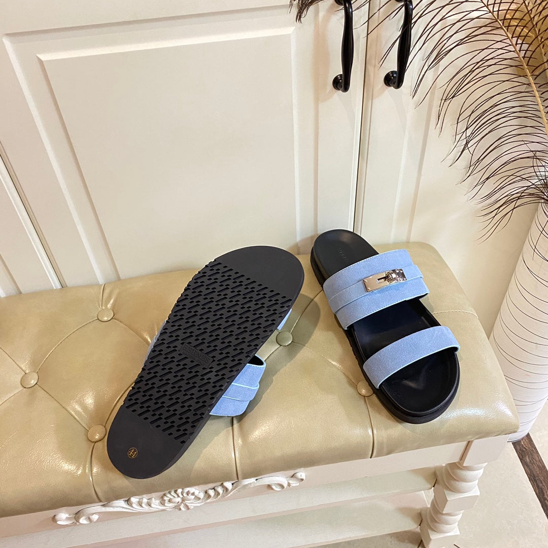 HM Jackson Sandal Could Blue Suede 958054