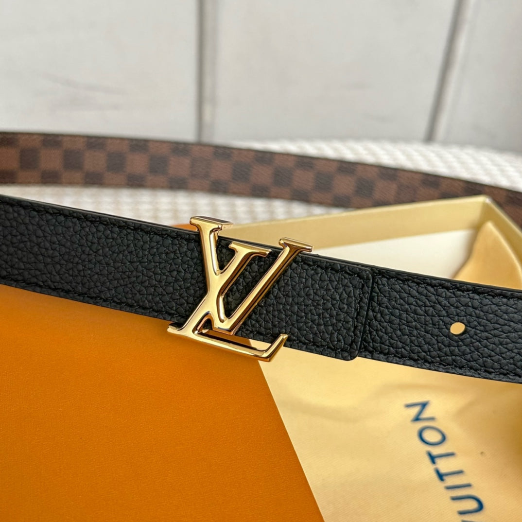 LV ICONIC 25 MM IN BROWN DAMIER CALFSKIN GOLD HARDWARE