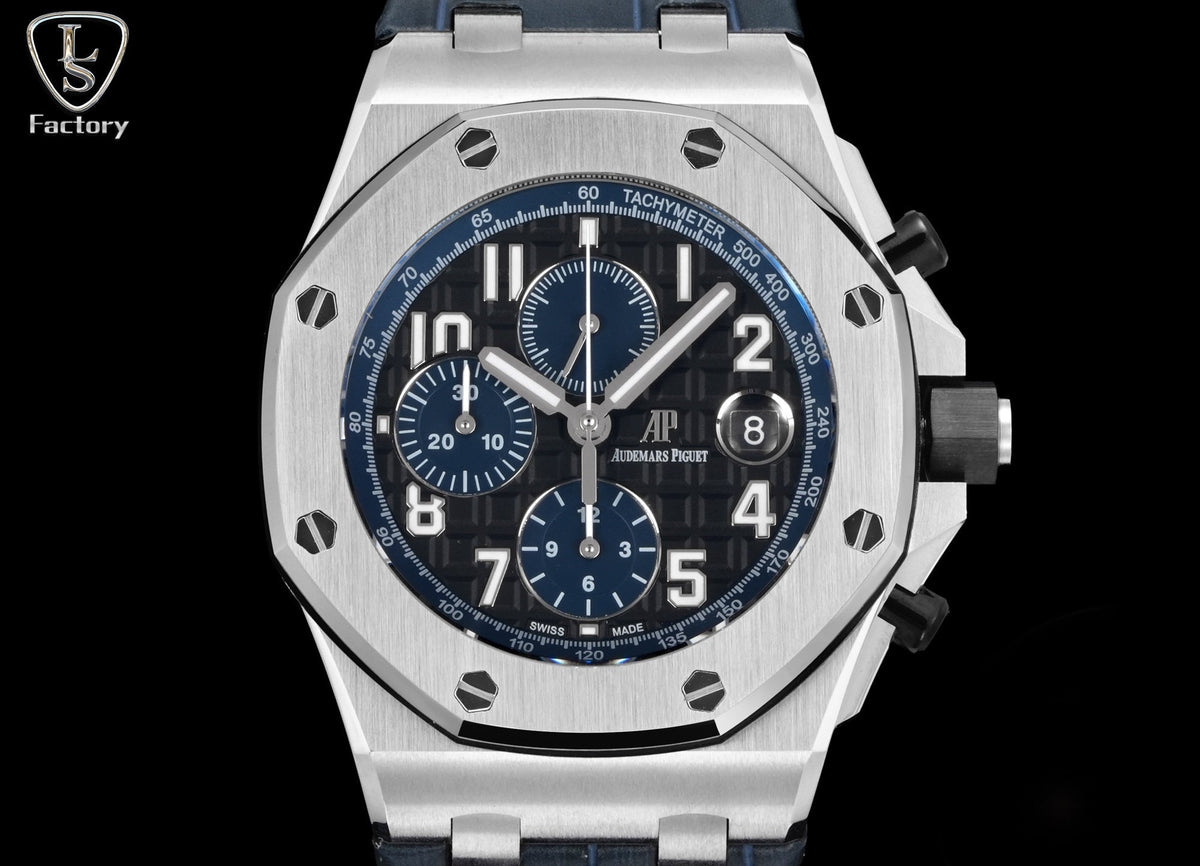 Audemars Piguet Royal Oak Offshore Chronograph 42mm Stainless Steel Black Blue Dial