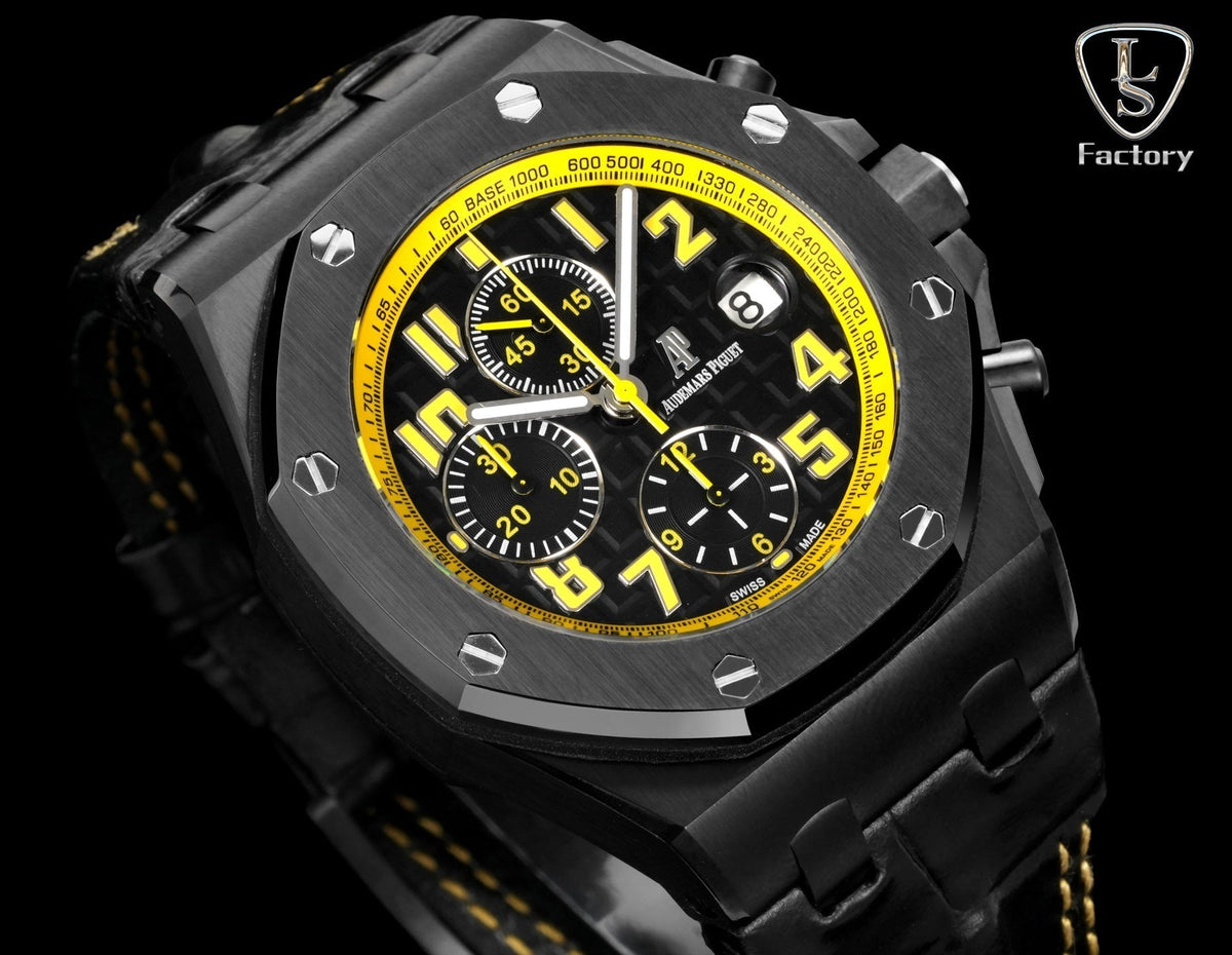 Audemars Piguet Royal Oak Offshore Chronograph 42mm Stainless Steel Black Yellow