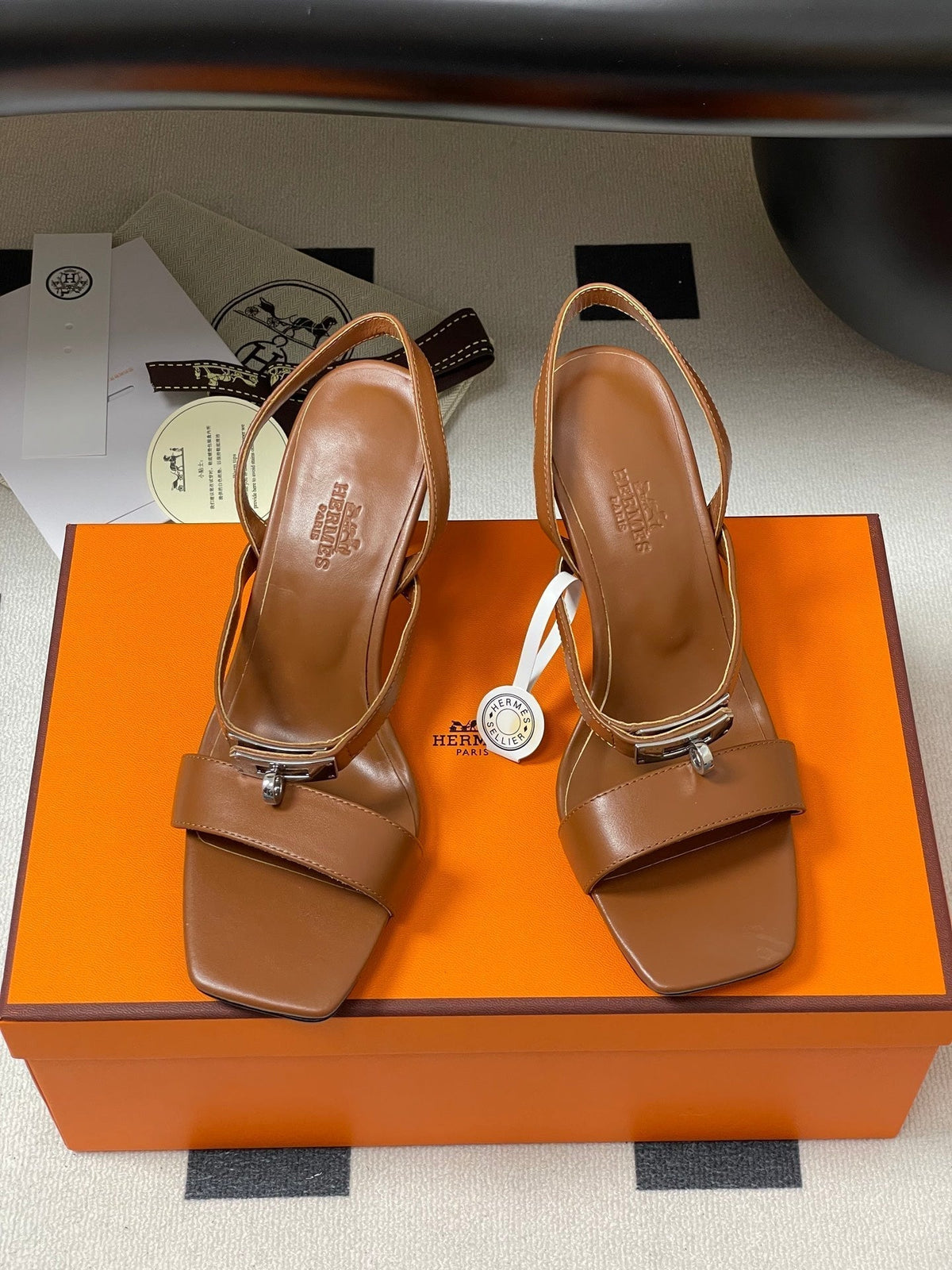 HM Glamour Slingback Brown Sheepskin 314036
