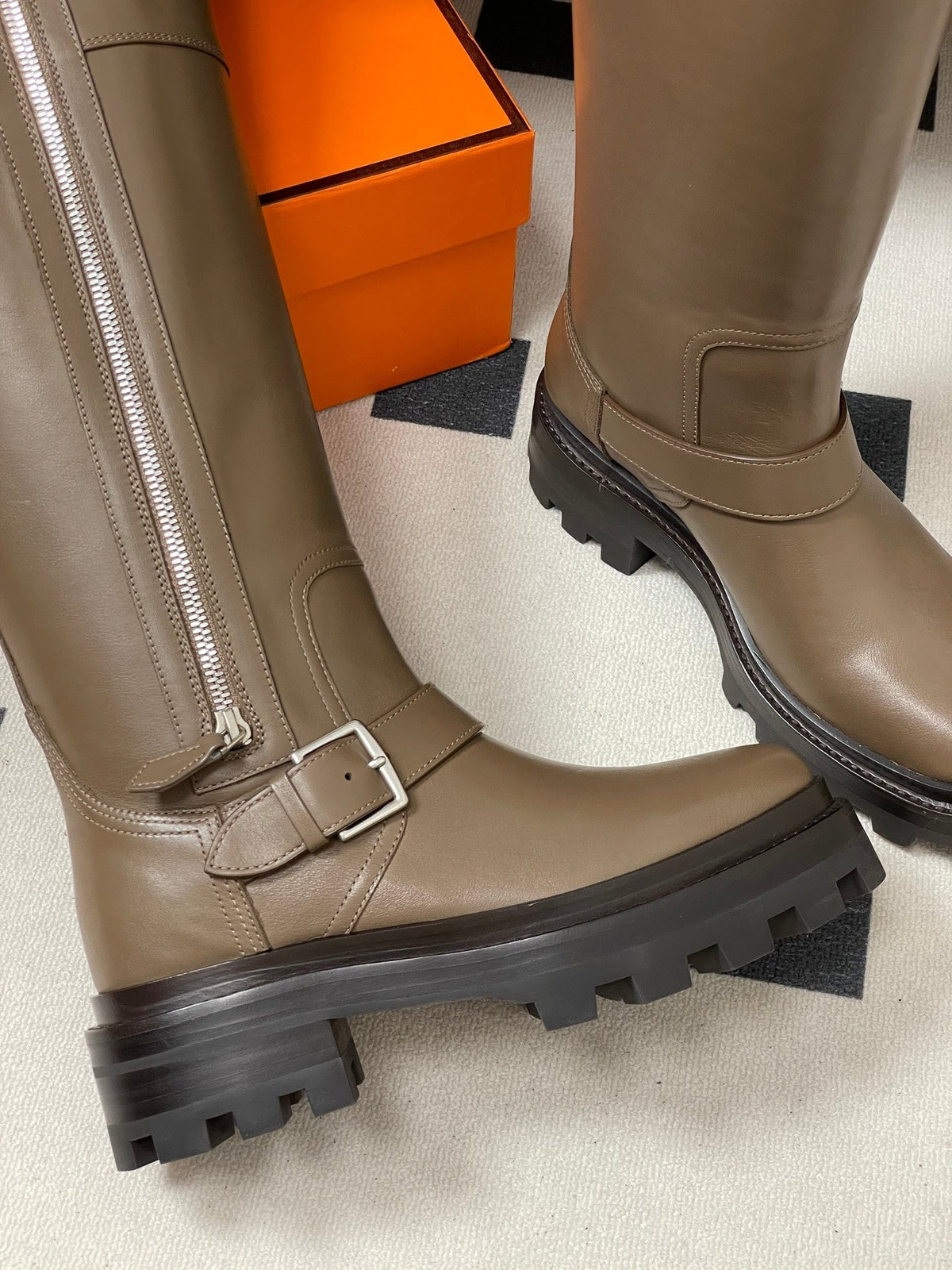 HM Jumping Boots 50 Light Brown Edge Lock Calfskin