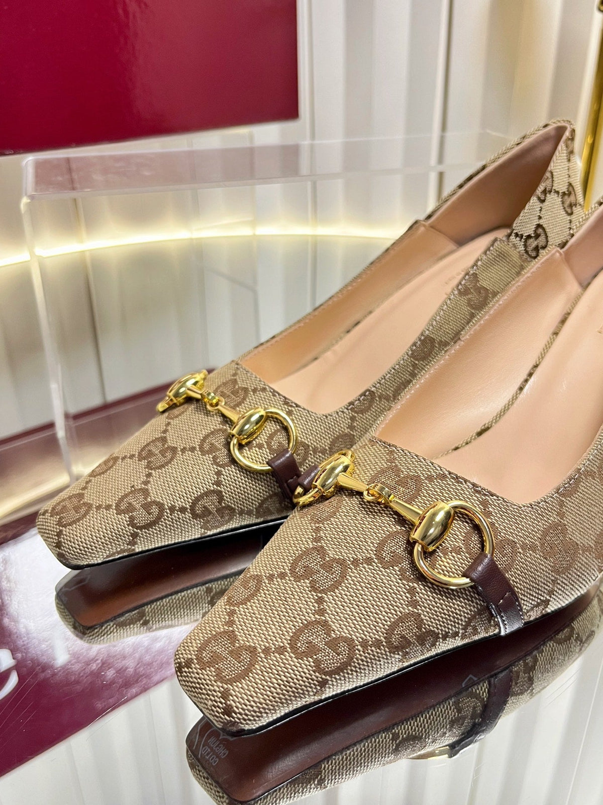 Gucci 2026 GG Vittoria Pumps 60mm Canvas Leather 768134