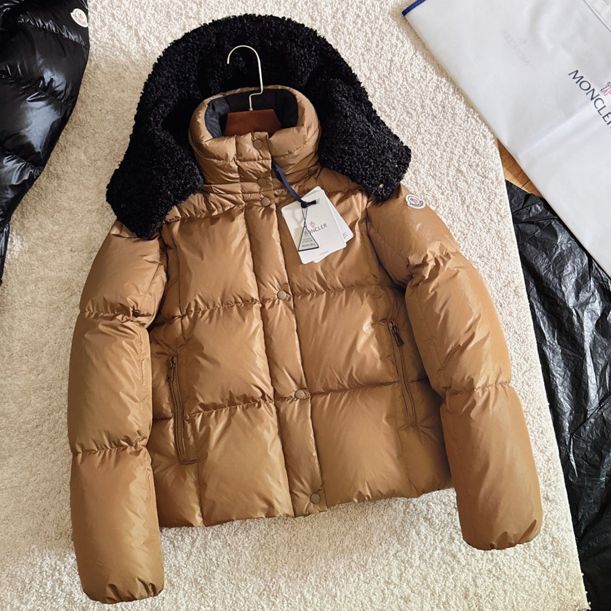 Moncler 2025 Castelnou Jacket Brown Wool Down