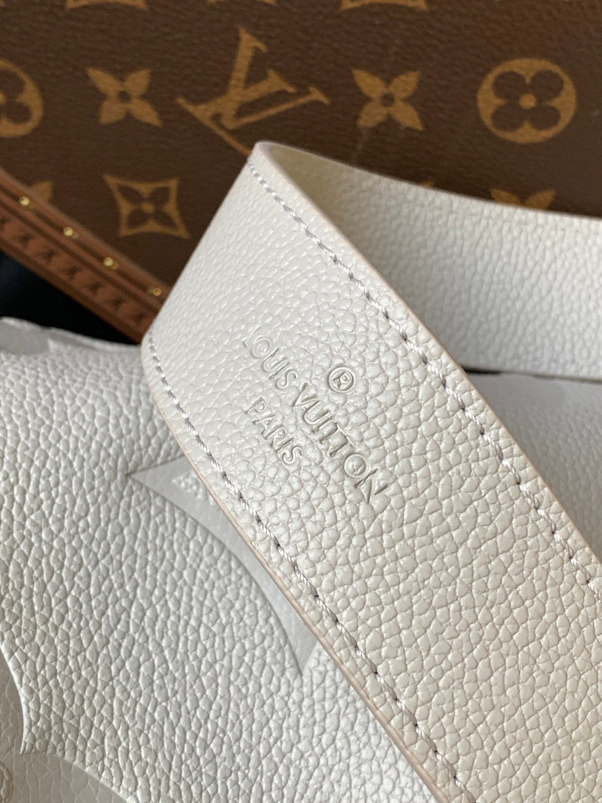 LV Carryall Bag White Monogram Empreinte Leather 251791