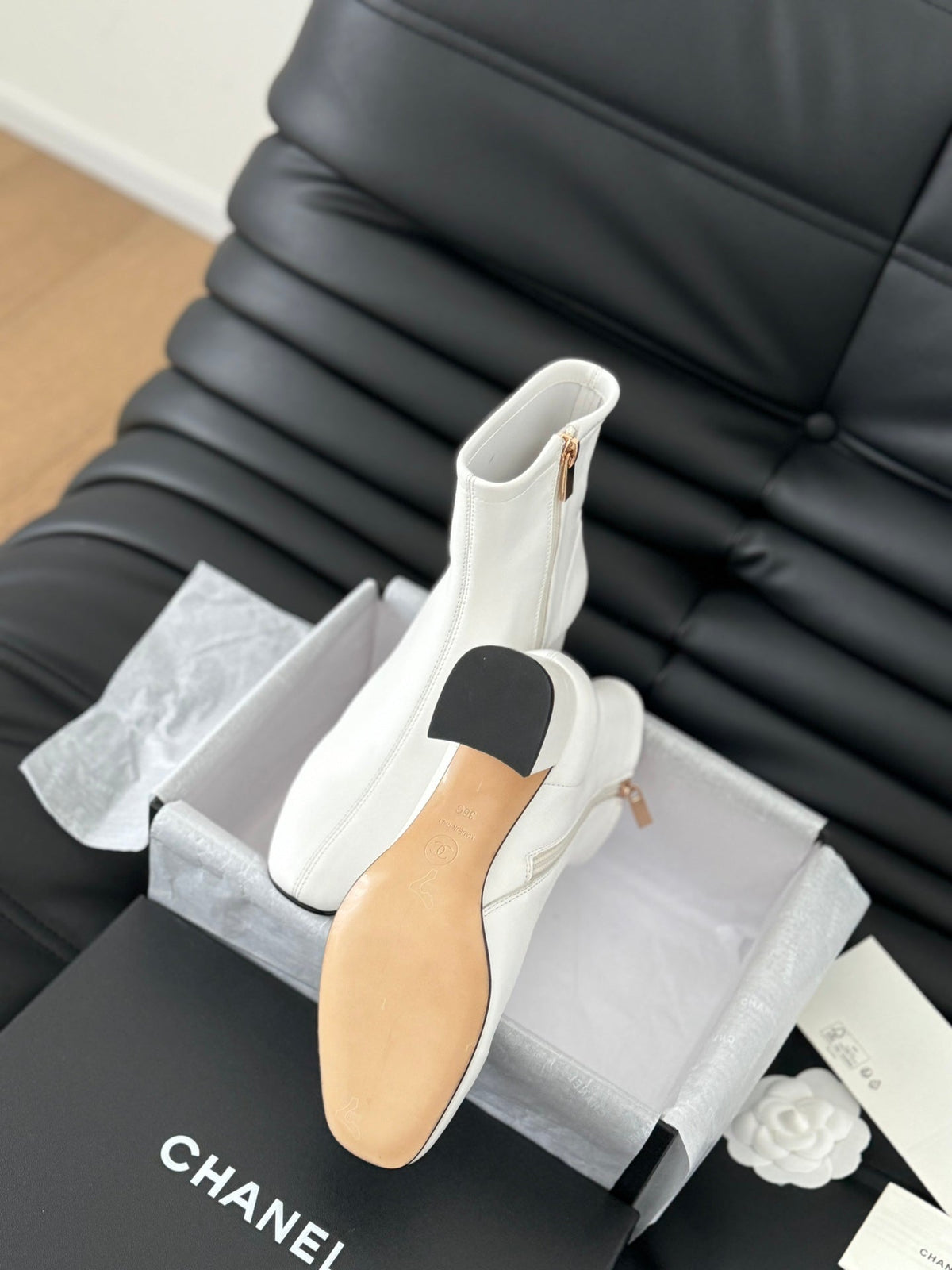 CC Ankle Boot White Calfskin