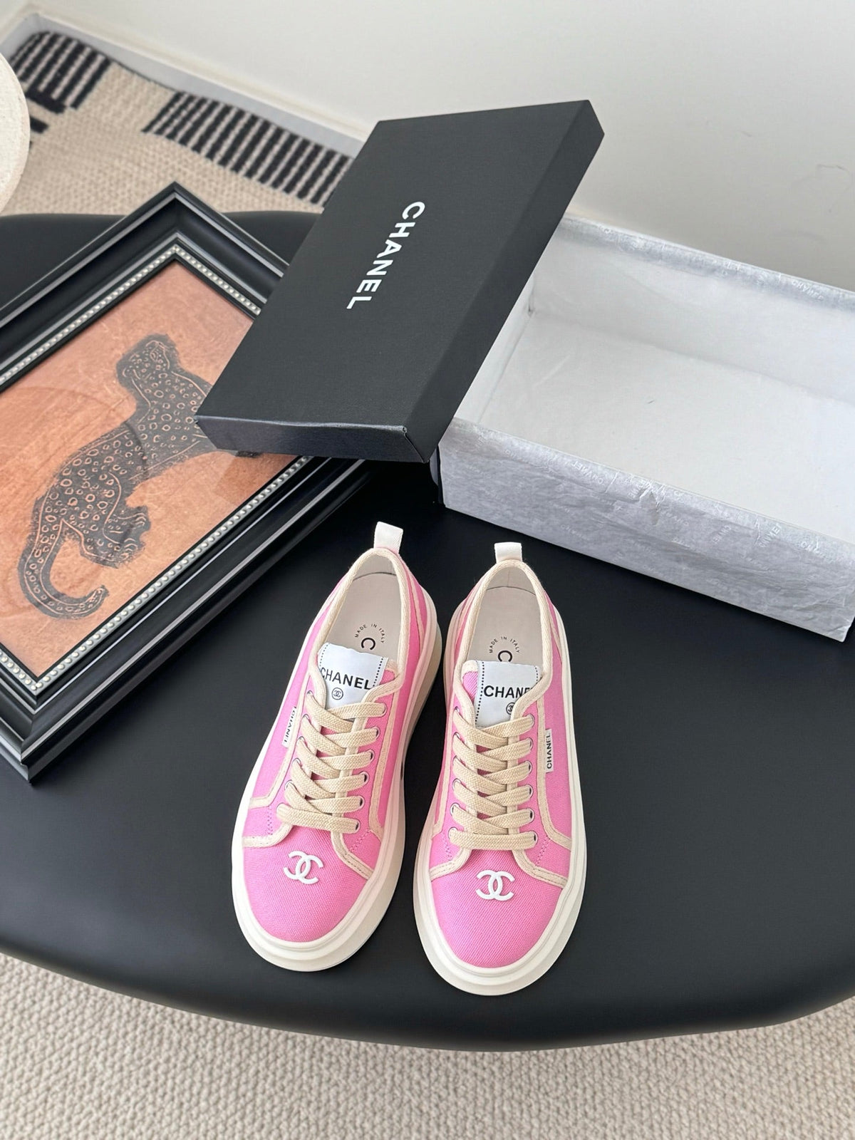 CC 25 Logo Printed Sneaker Pink Fabric Original 305312