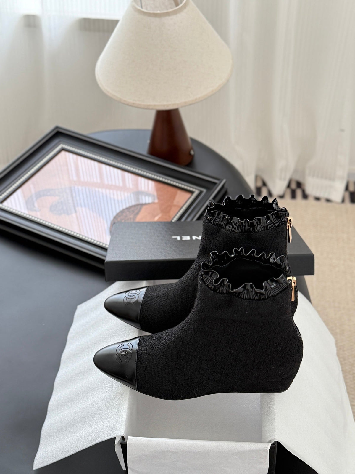 CC 25 Mary Jane boots black canvas 458773