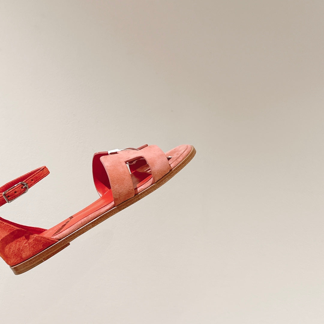 HM Santorini Sandals Red Cowhide 312583