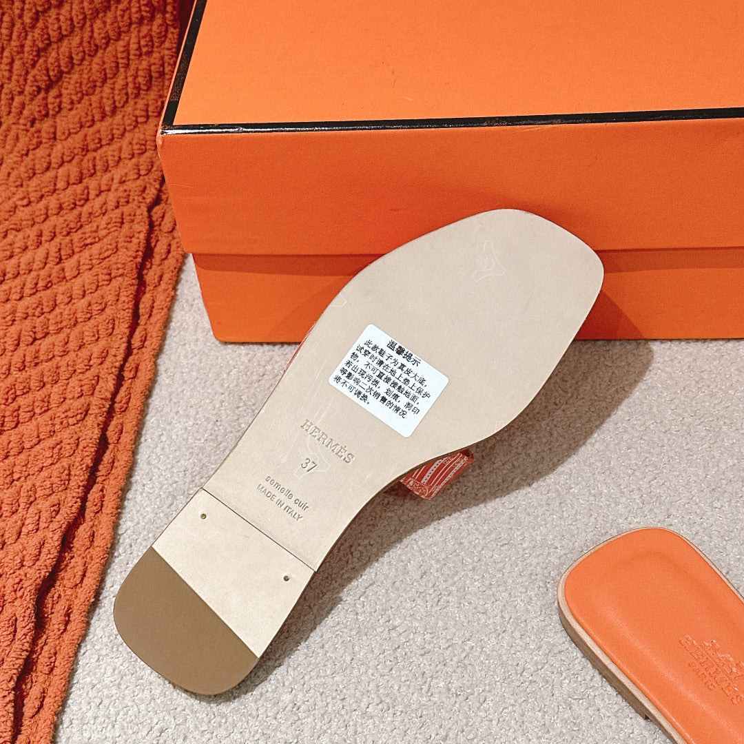 HM 3D Oran Sandals Orange Calfskin 243962
