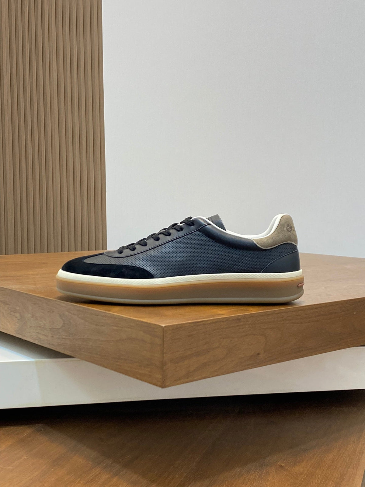LP 360 TENNIS WALK SNEAKERS BLACK MESH CALFSKIN