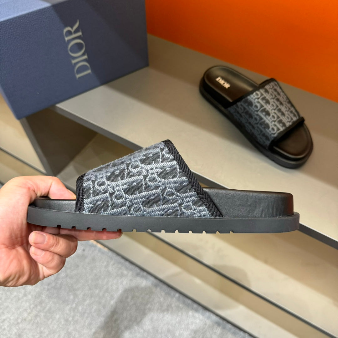 CD VELCRO STRAP SLIPPER LEAD COLOR JACQUARD
