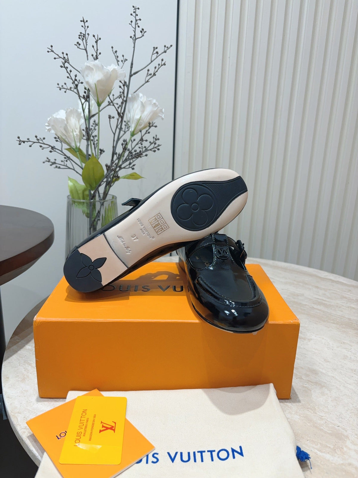LV Soho Flat Mary Jane Black Cowhide