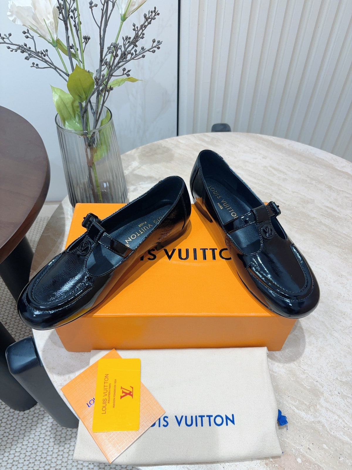 LV Soho Flat Mary Jane Black Cowhide