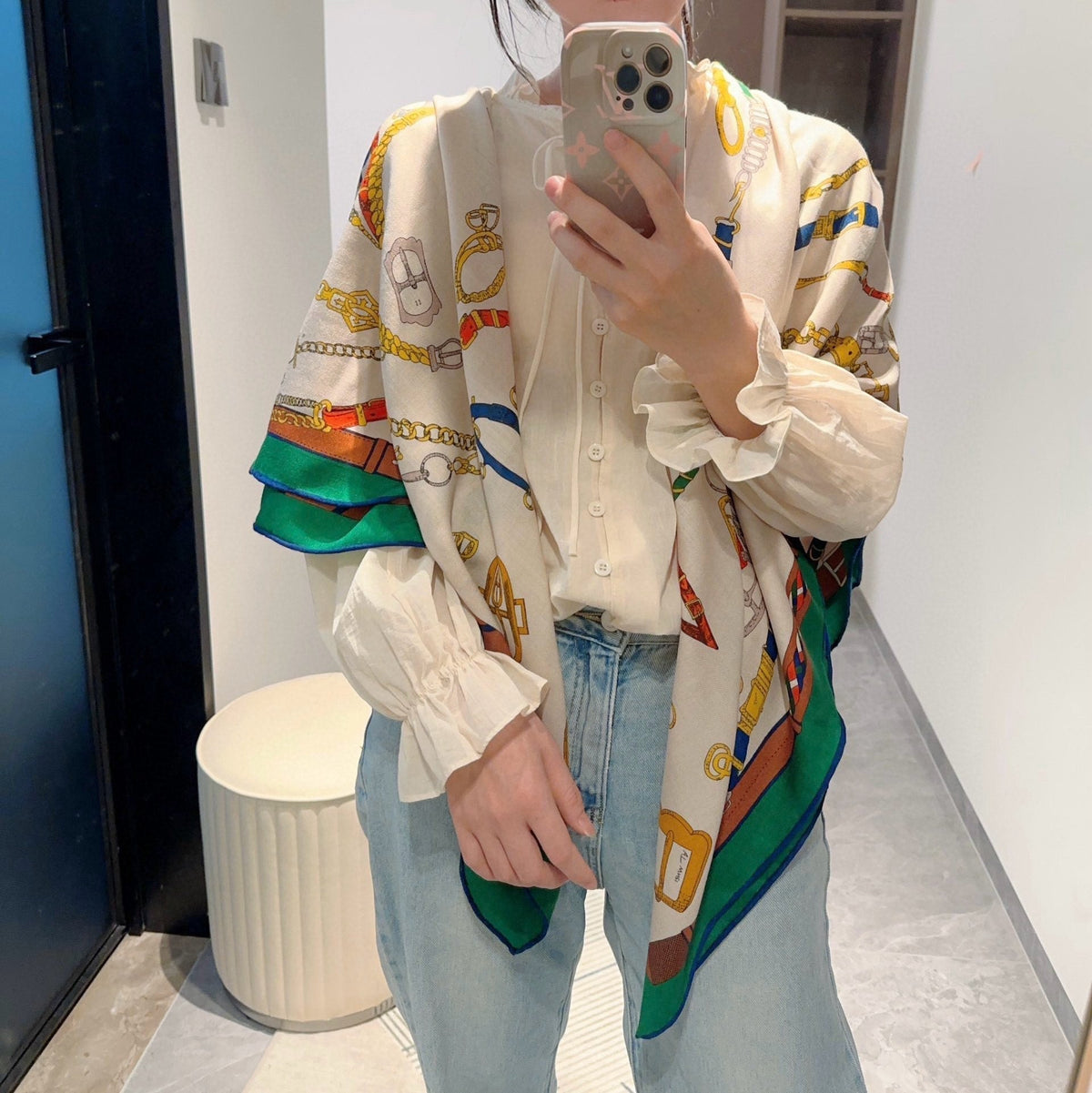 SCARF 140 CM COLORFUL 387901