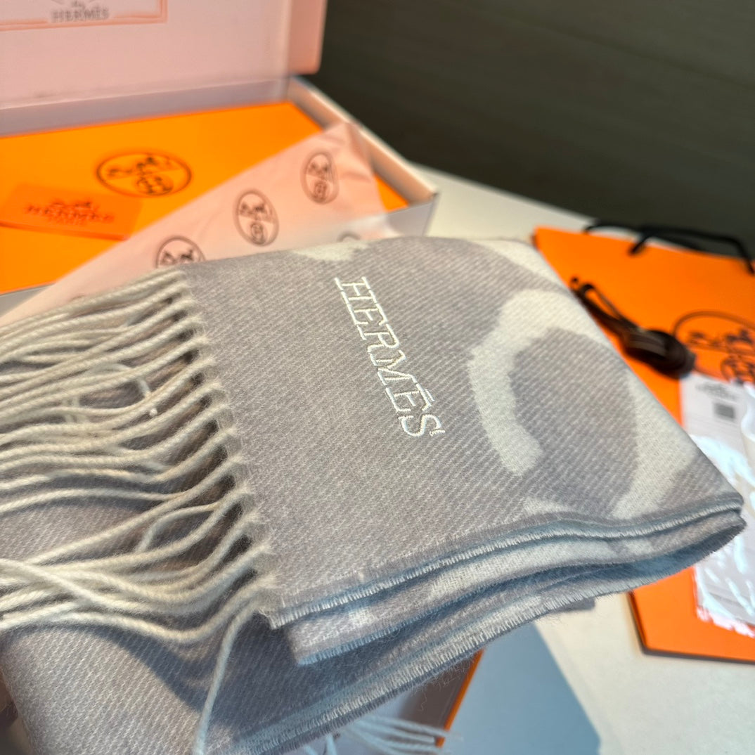 CASAQUE PORTE-CLEFS MUFFLER 180 CM LIGHT GRAY CASHMERE