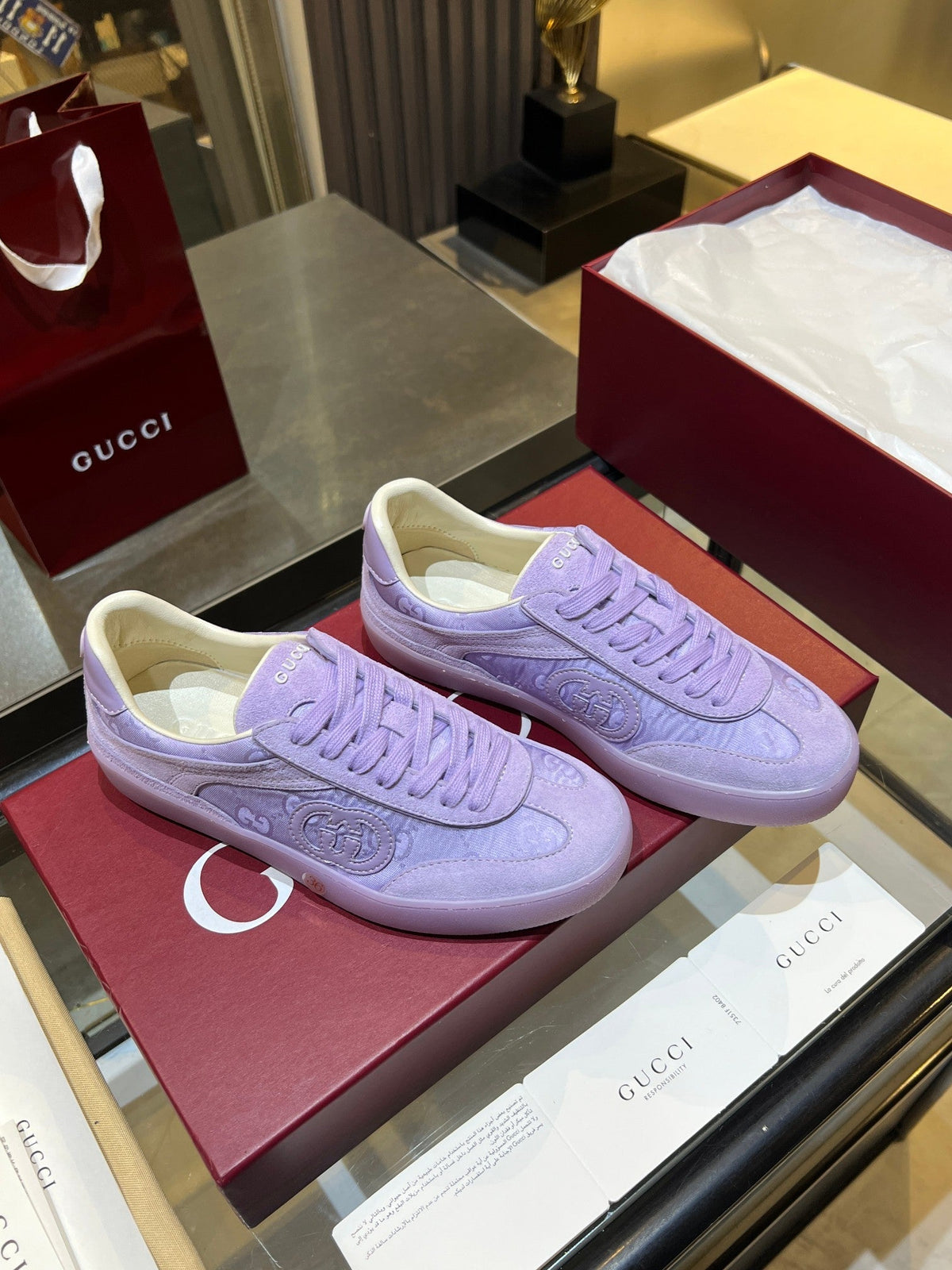 GG Men's G75 Sneaker Purple Suede 756135
