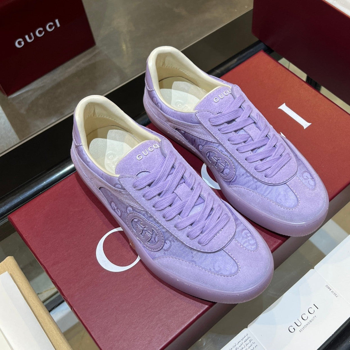 GG Men's G75 Sneaker Purple Suede 756135