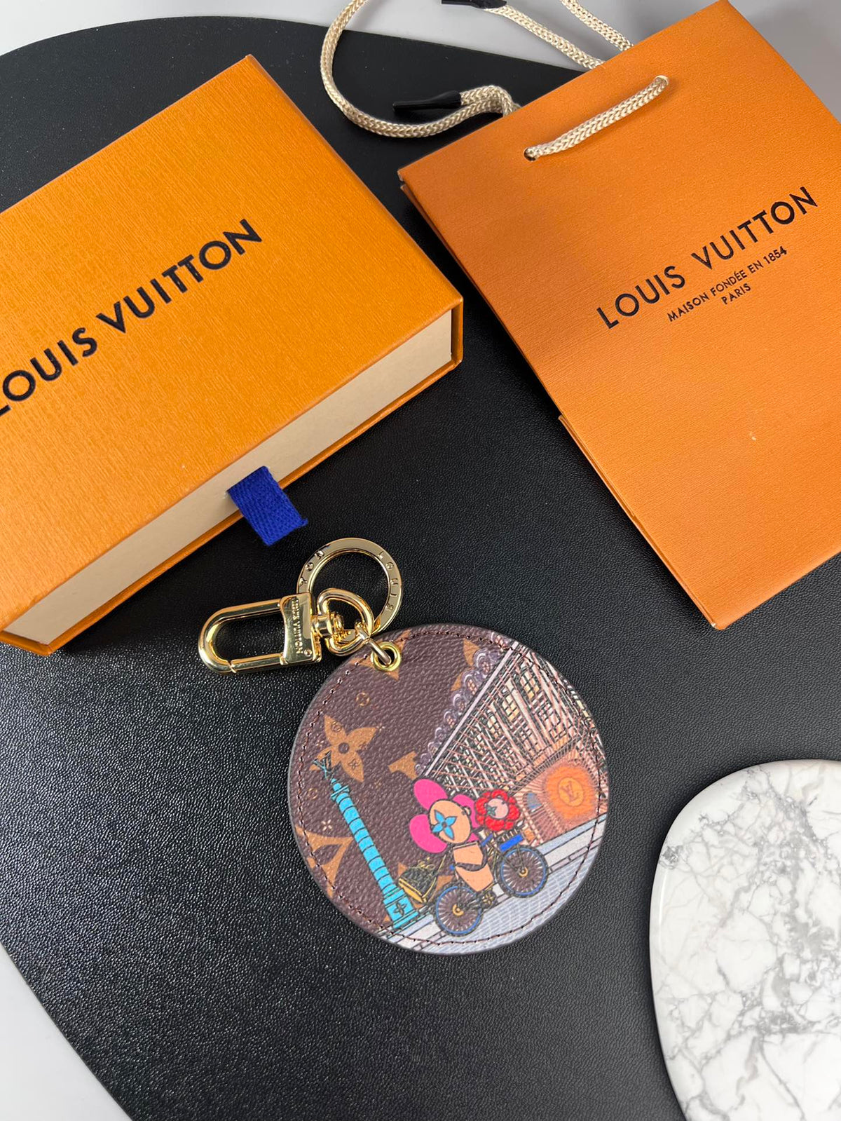 LV Round Charm