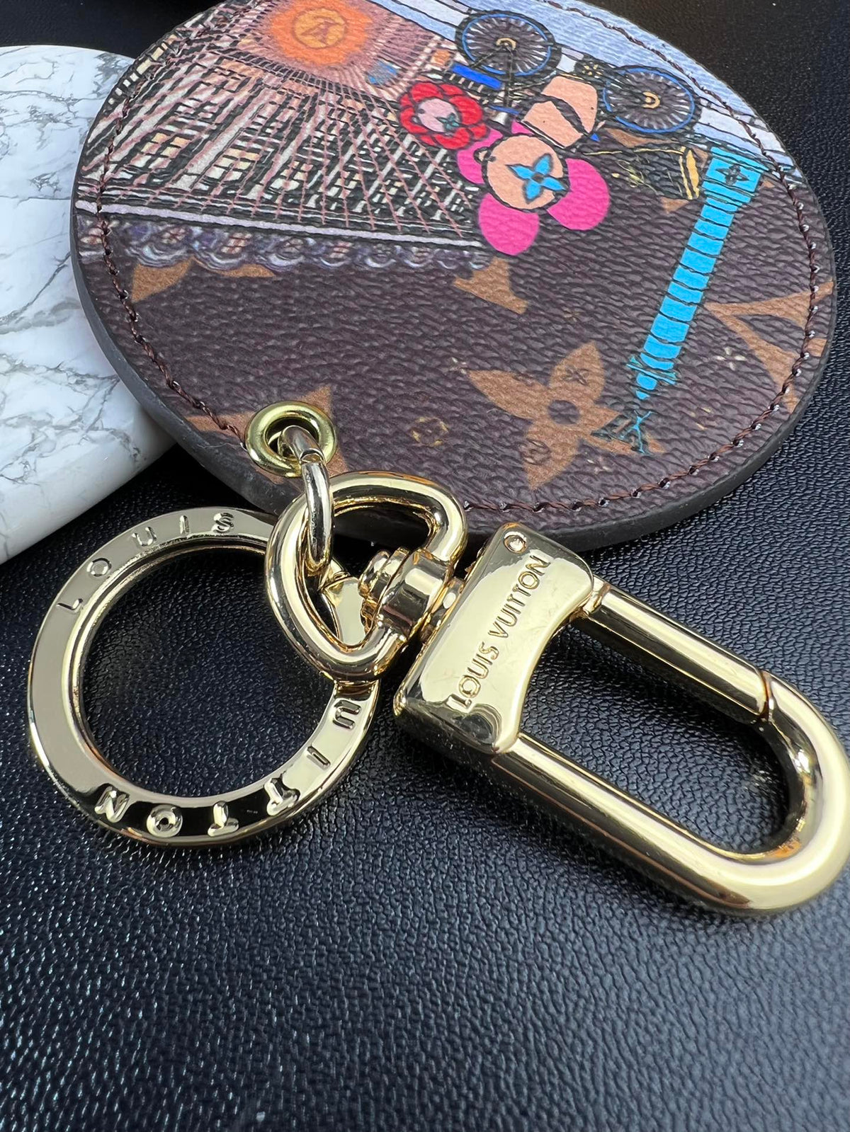 LV Round Charm