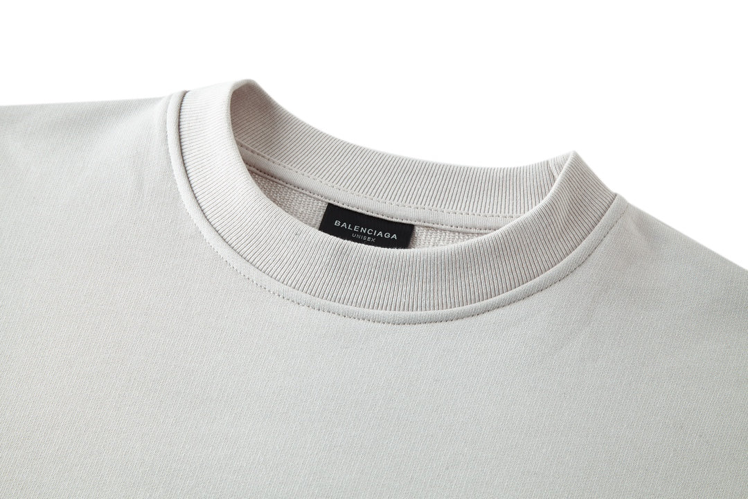 Balenciaga 25 Crew Neck Sweatshirt White Cotton 0004