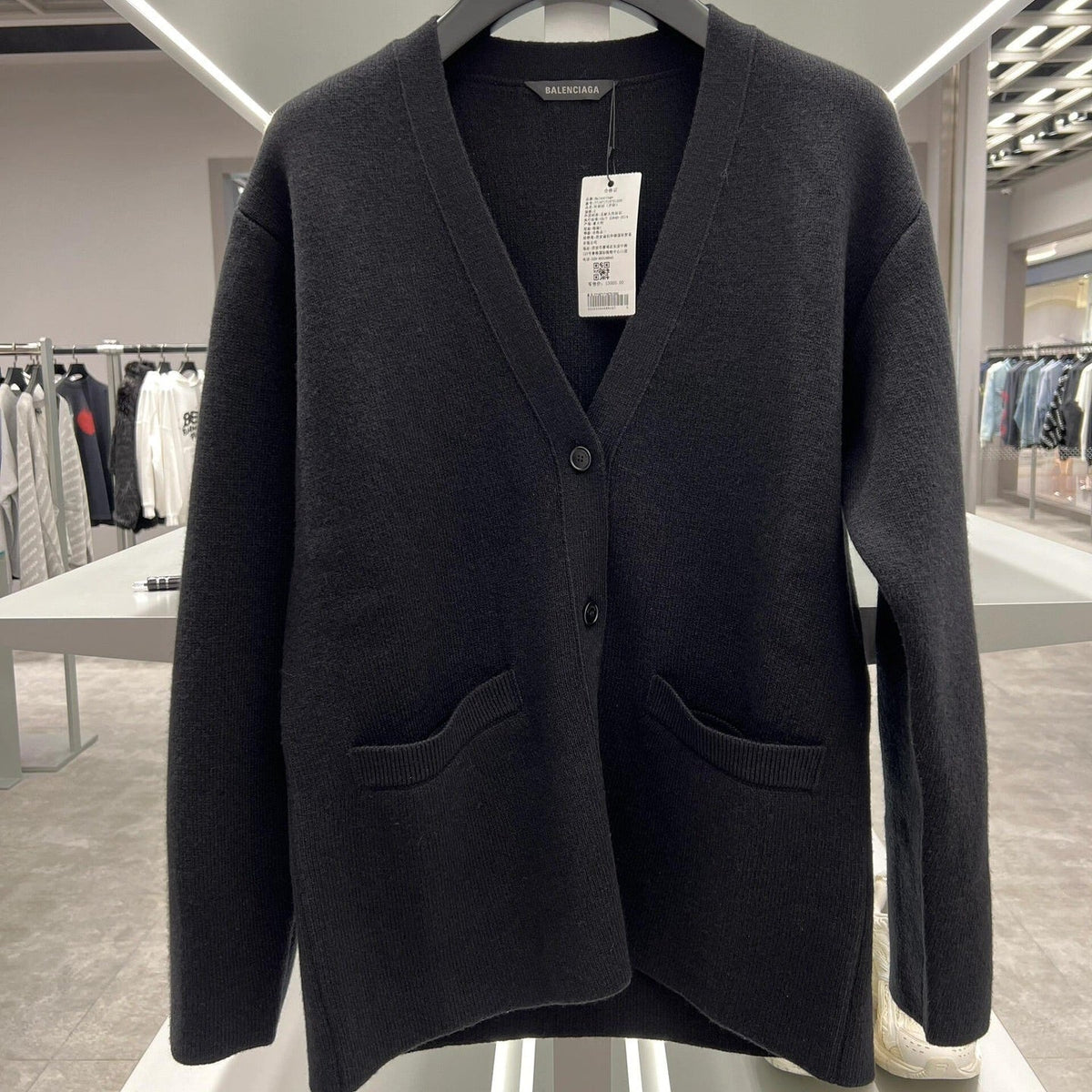Balenciaga 25 Cardigan Black Wool 0005