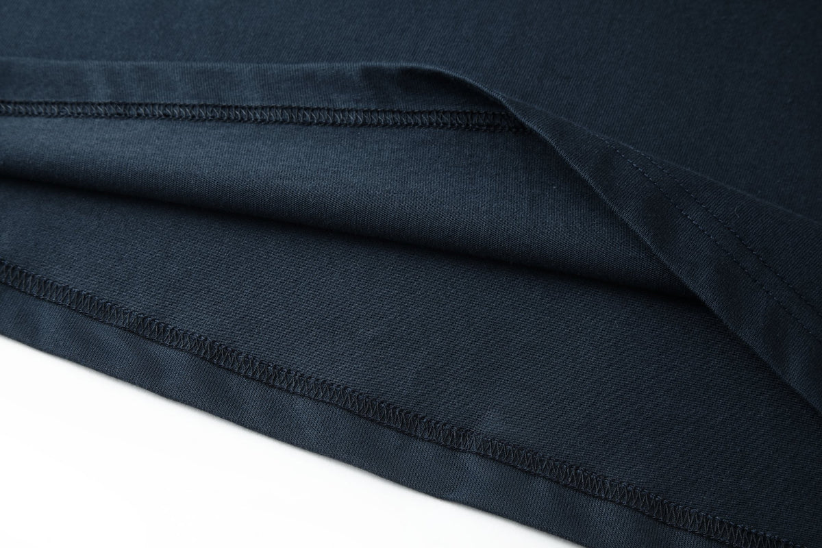 LV Large Embroidered Logo Navy Blue Cotton