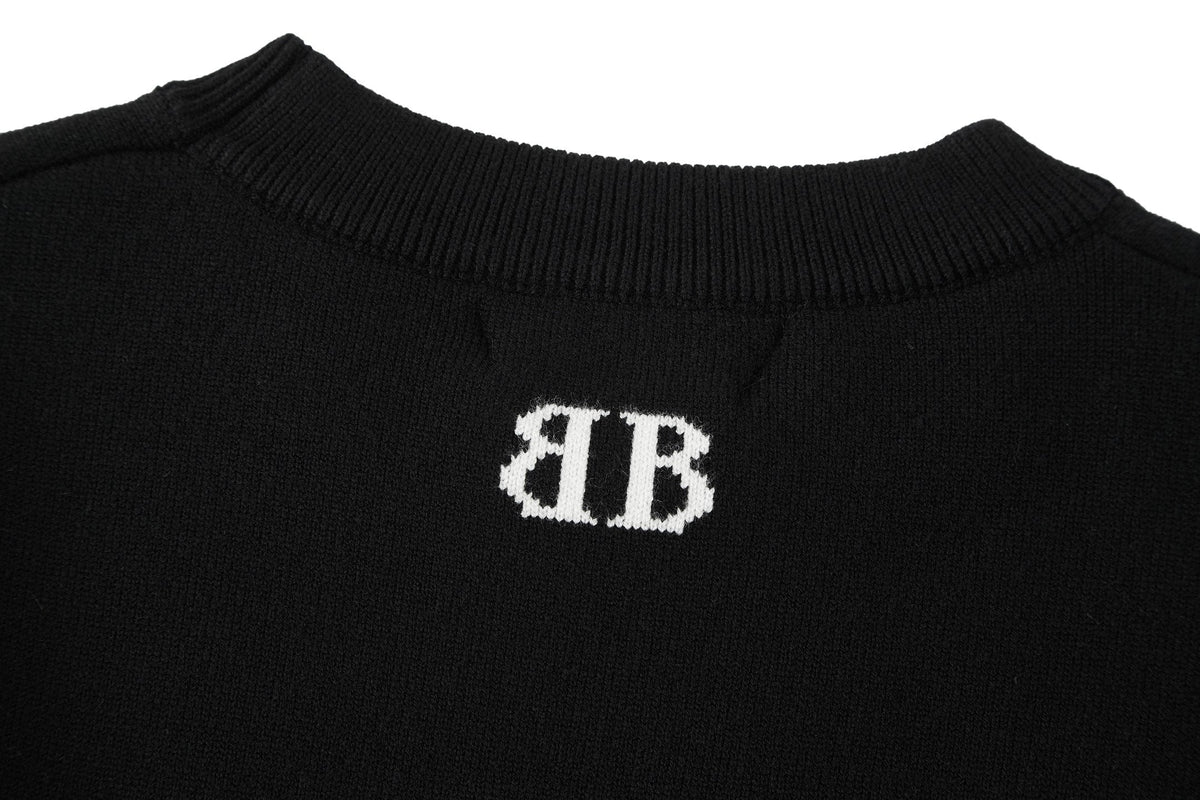 Balenciaga 25 Sweater Black Wool 0002