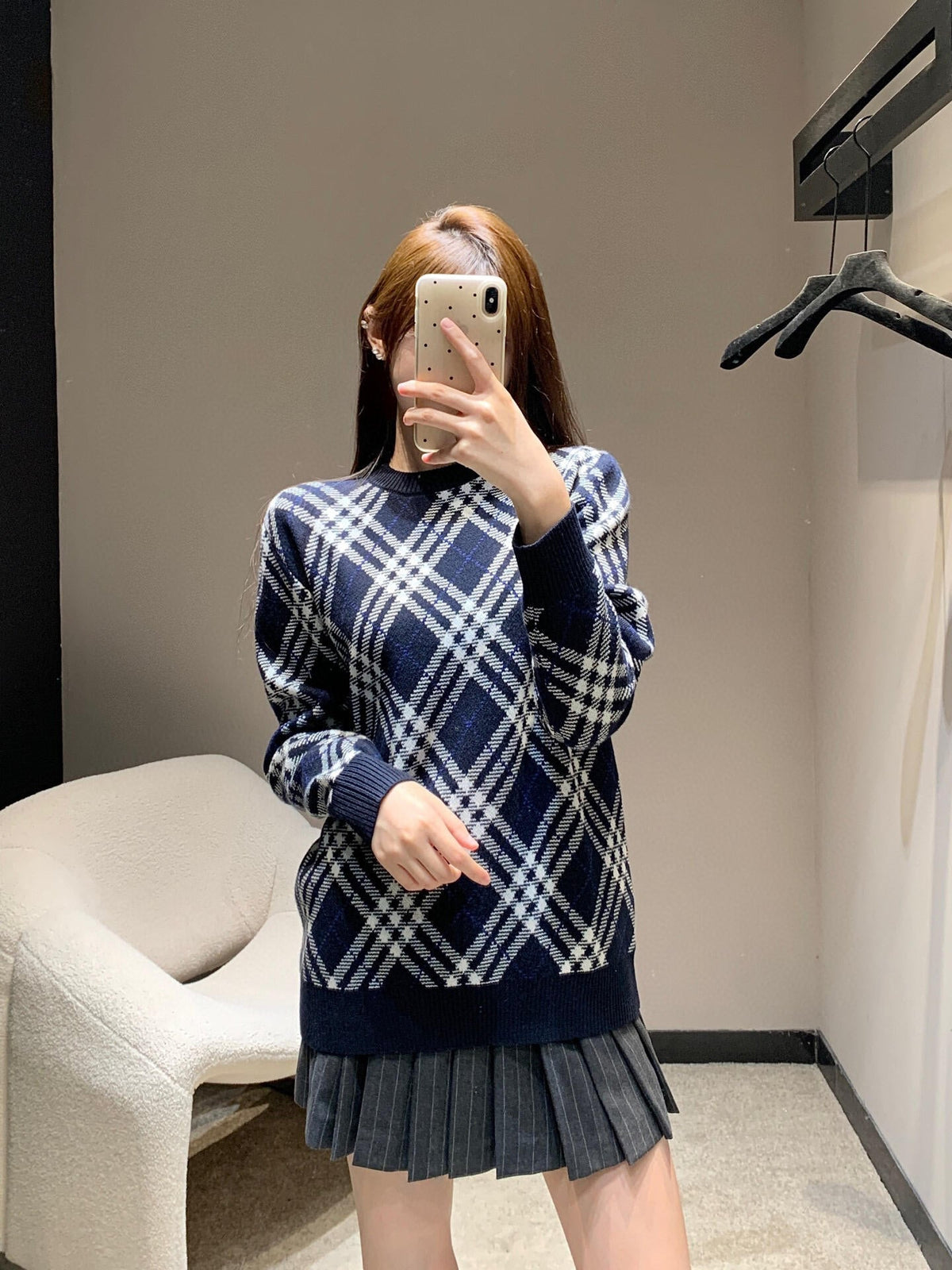 Bur 25 Sweater Navy Blue Wool