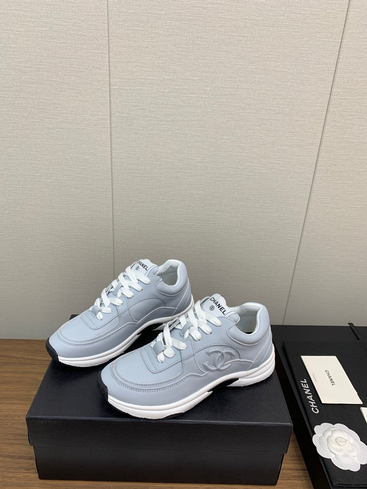 CC Sneaker 30mm Light Blue Lambskin