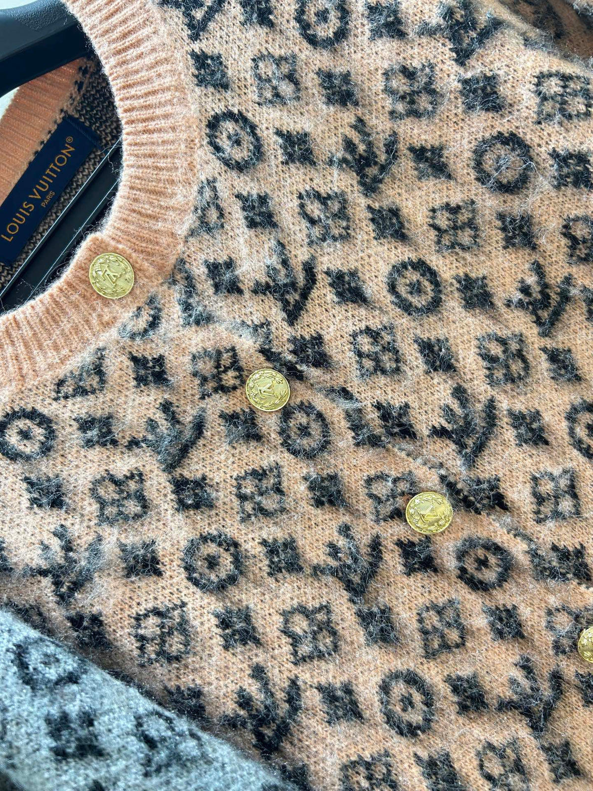 Louis Vuitton 2026 Monogram Jacquard Knit Cardigan Wool 181357