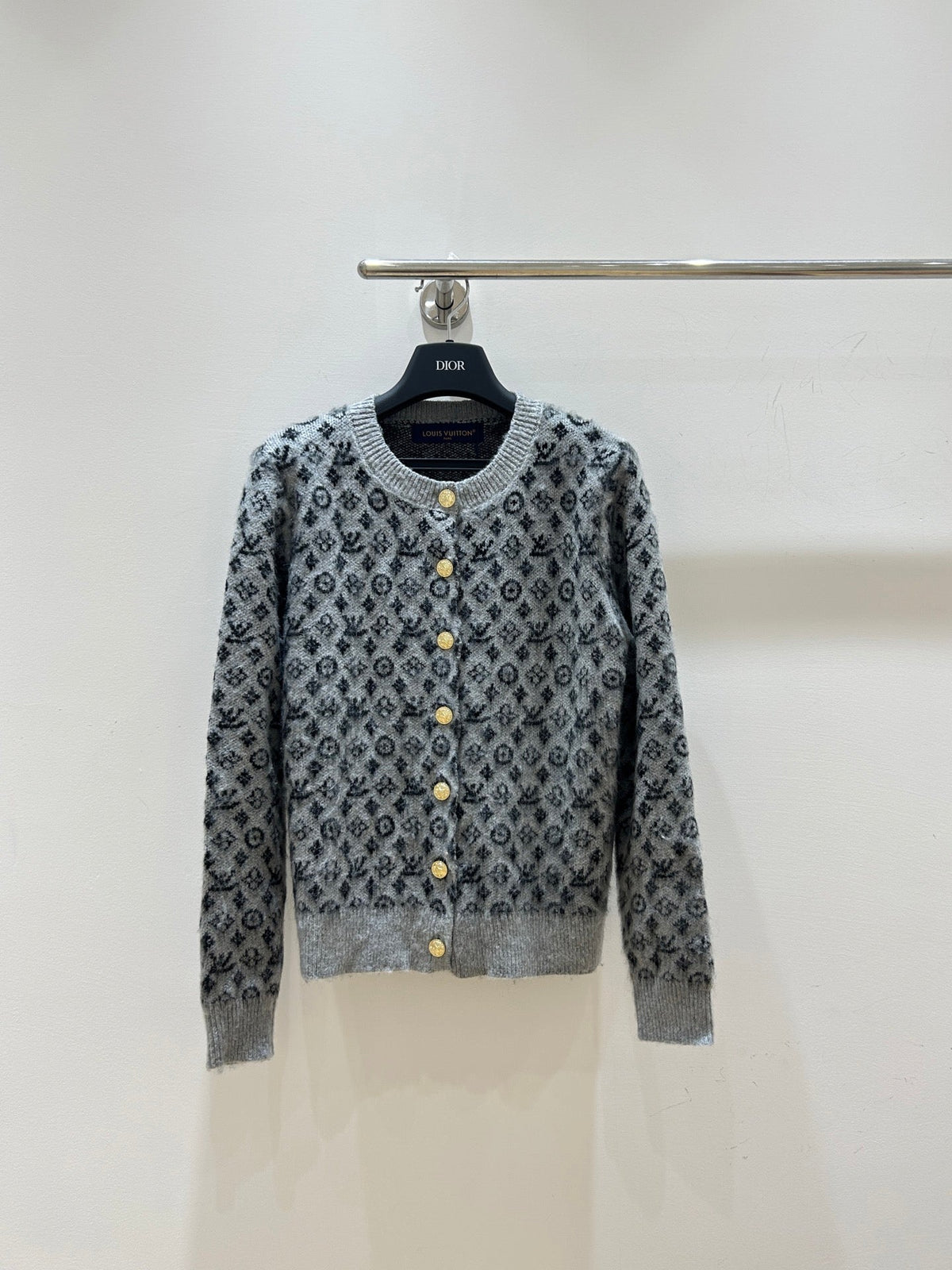 Louis Vuitton 2026 Monogram Jacquard Knit Cardigan Wool 181357