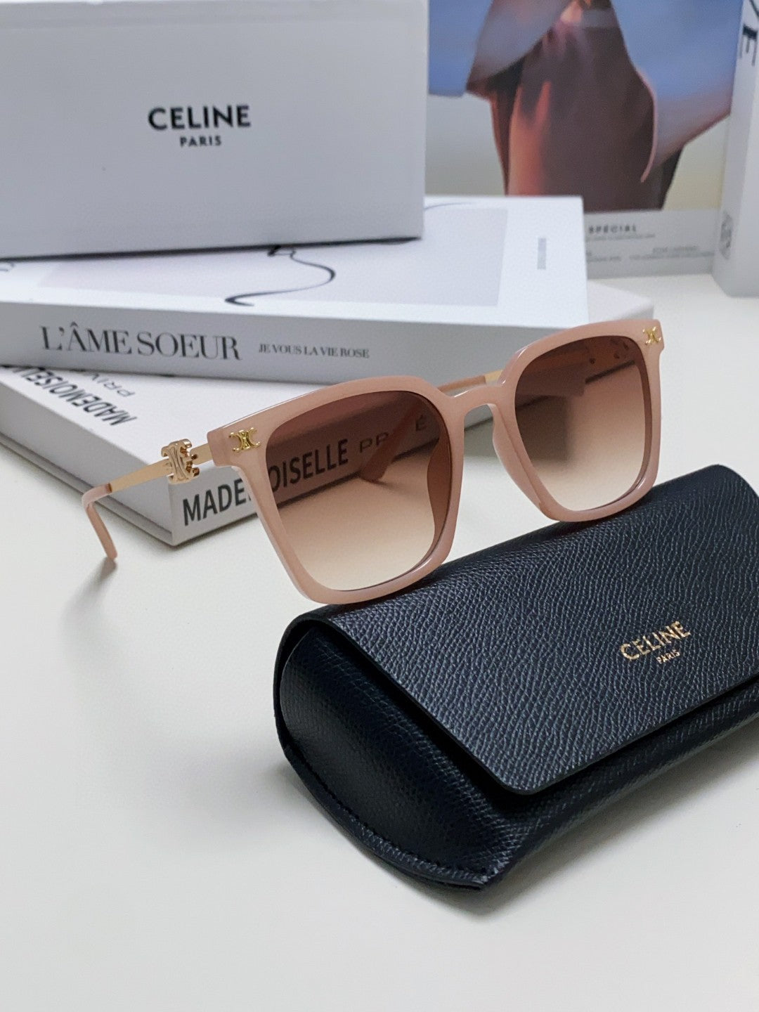 TRIOMPHE SUNGLASS 497815 IN PINK CLEAR METAL