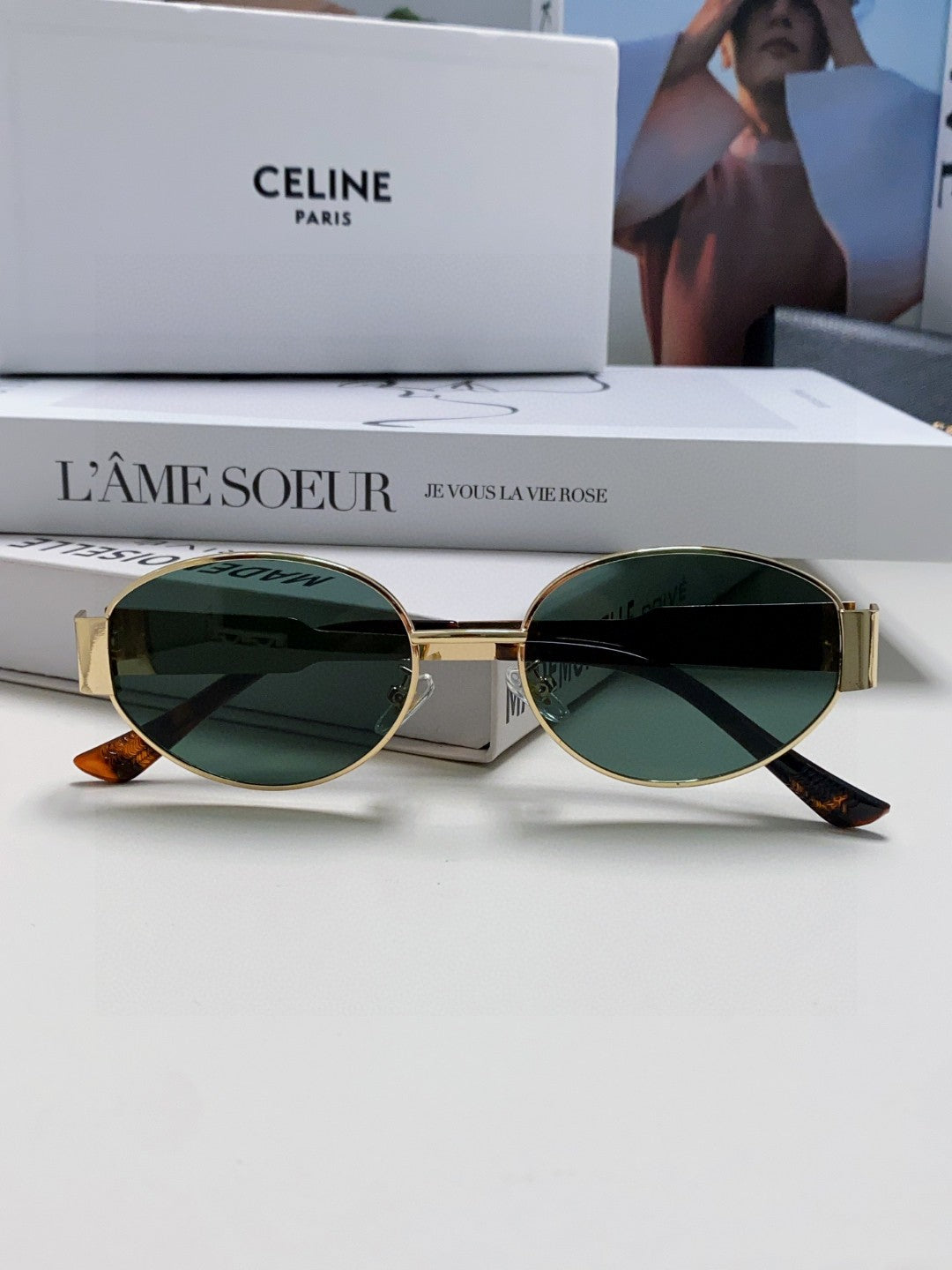 TRIOMPHE SUNGLASSES 548596 IN METAL BLACK LENSES
