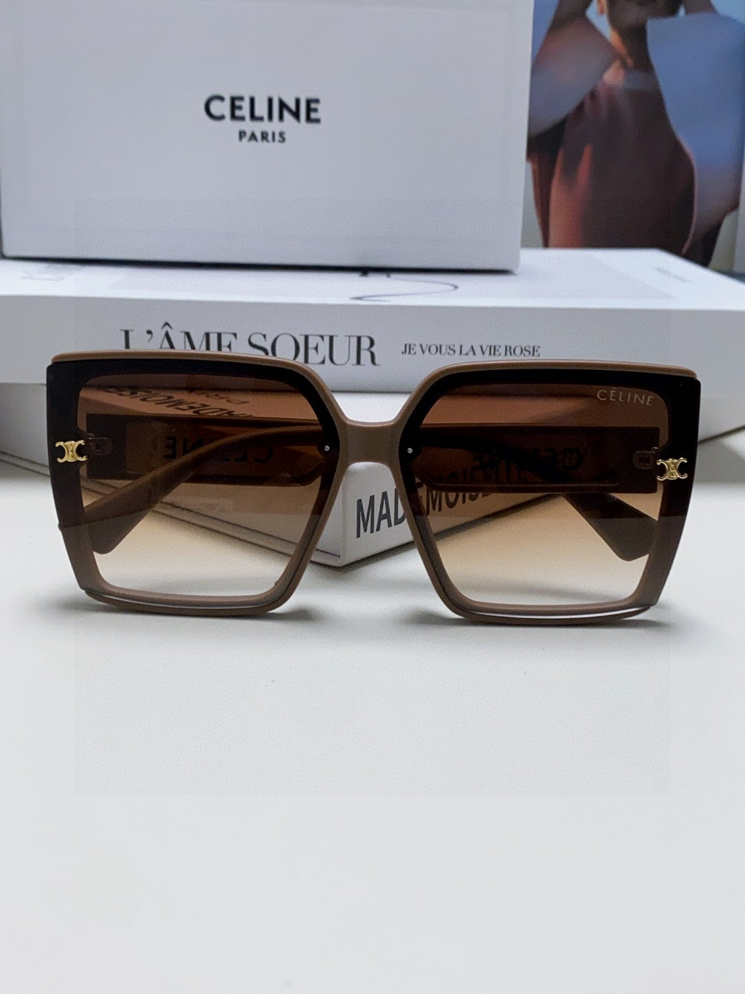 TRIOMPHE SUNGLASSES 573254 IN CAMEL ACETATE