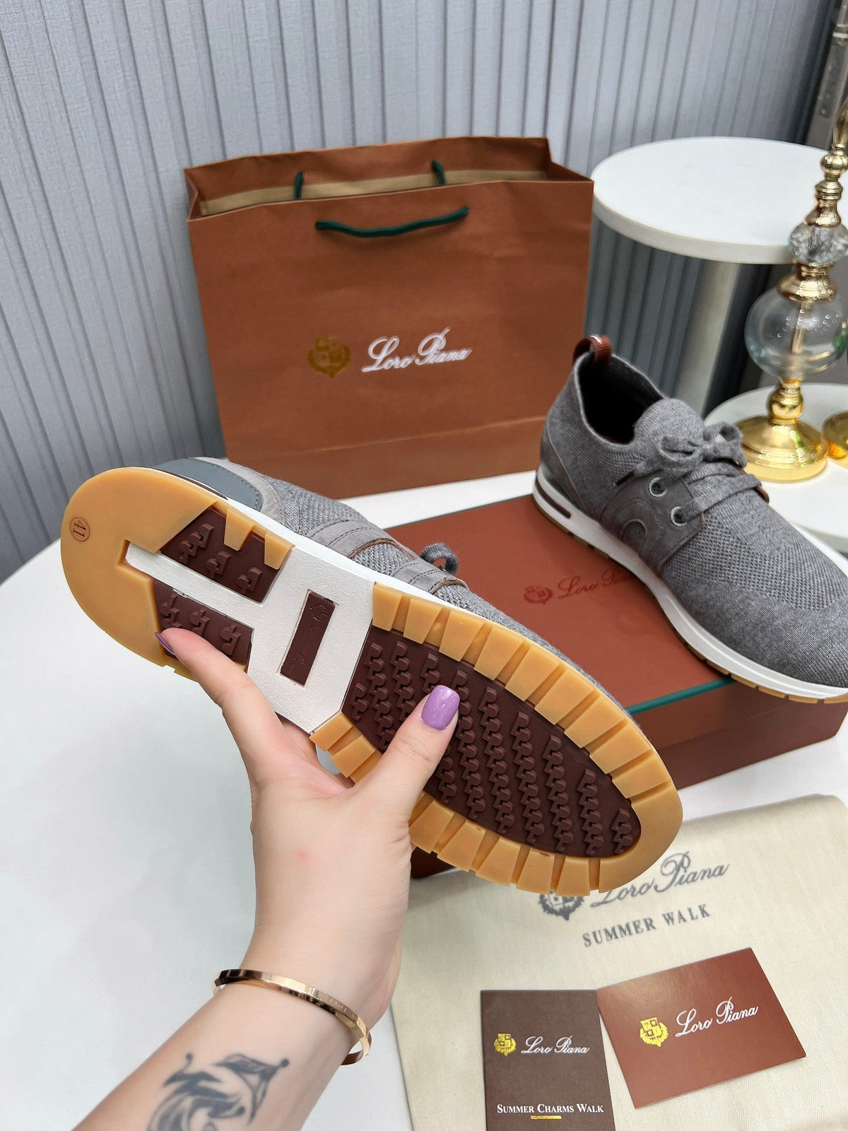 LP 360 FLEXY WALK SNEAKER GRAY FABRICS