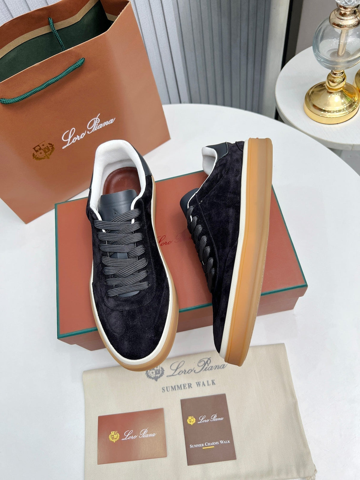 LP TENNIS WALK SNEAKERS CHARCOAL MIX GRAY SUEDE