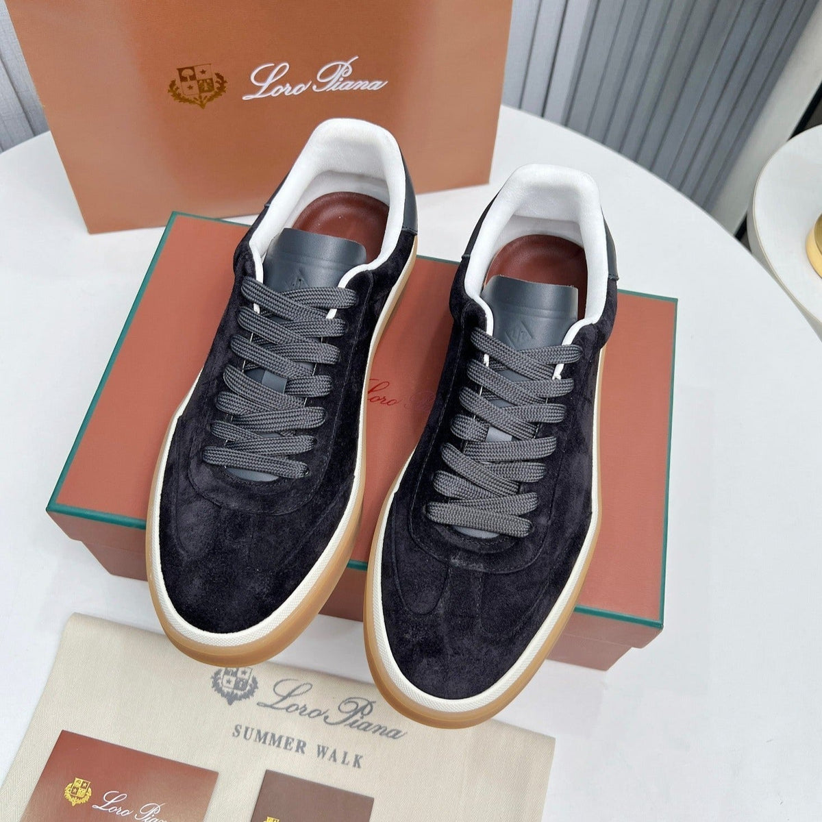LP TENNIS WALK SNEAKERS CHARCOAL MIX GRAY SUEDE