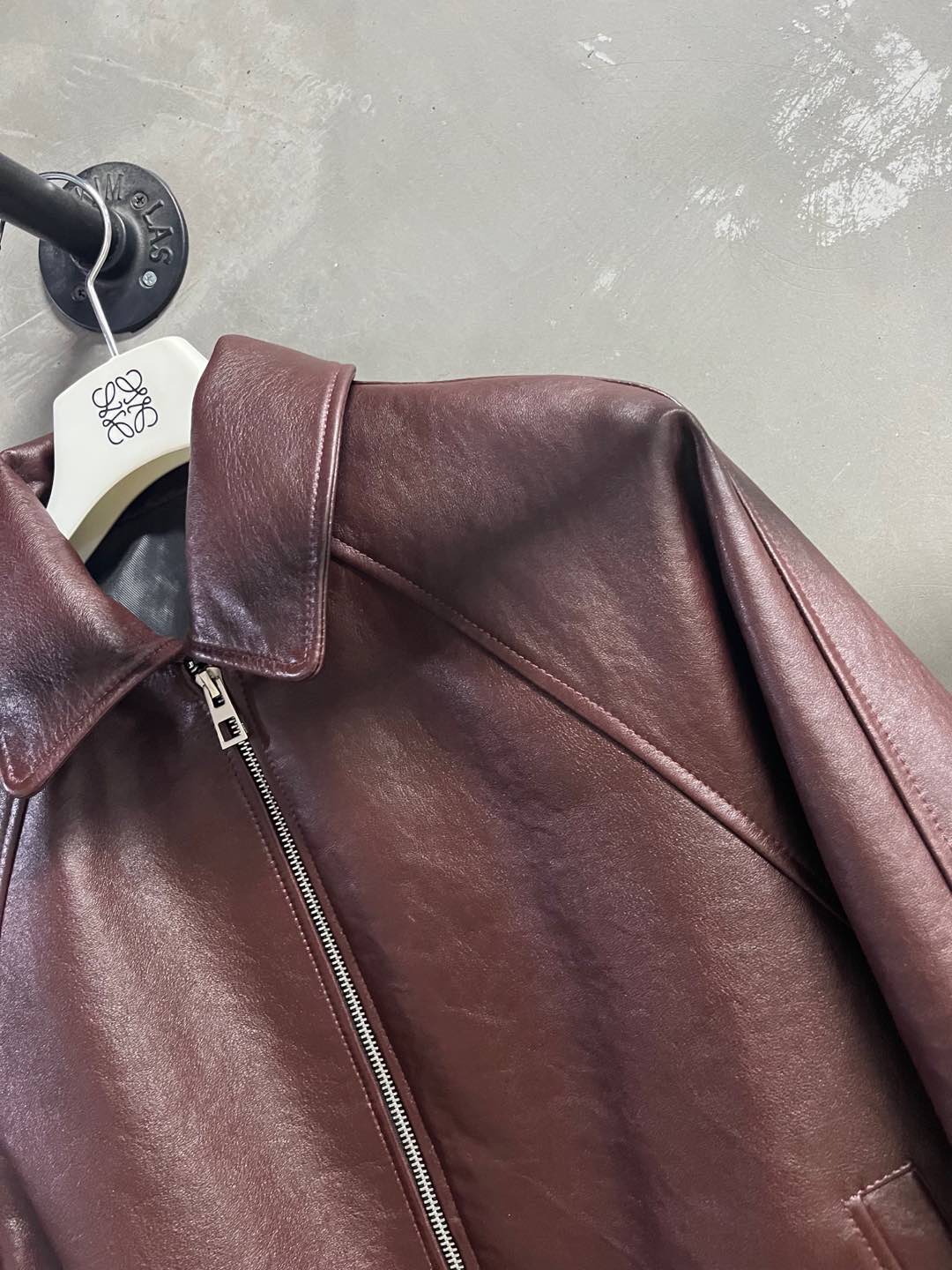 Loewe 2025 Leather Jacket Brown Sheepskin